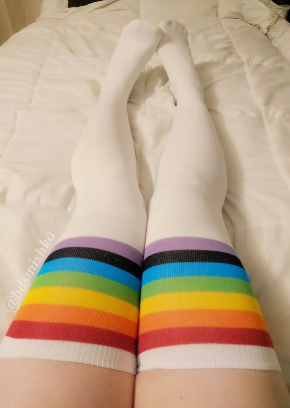 I love how these socks set off my thick thighs posted by FourChex