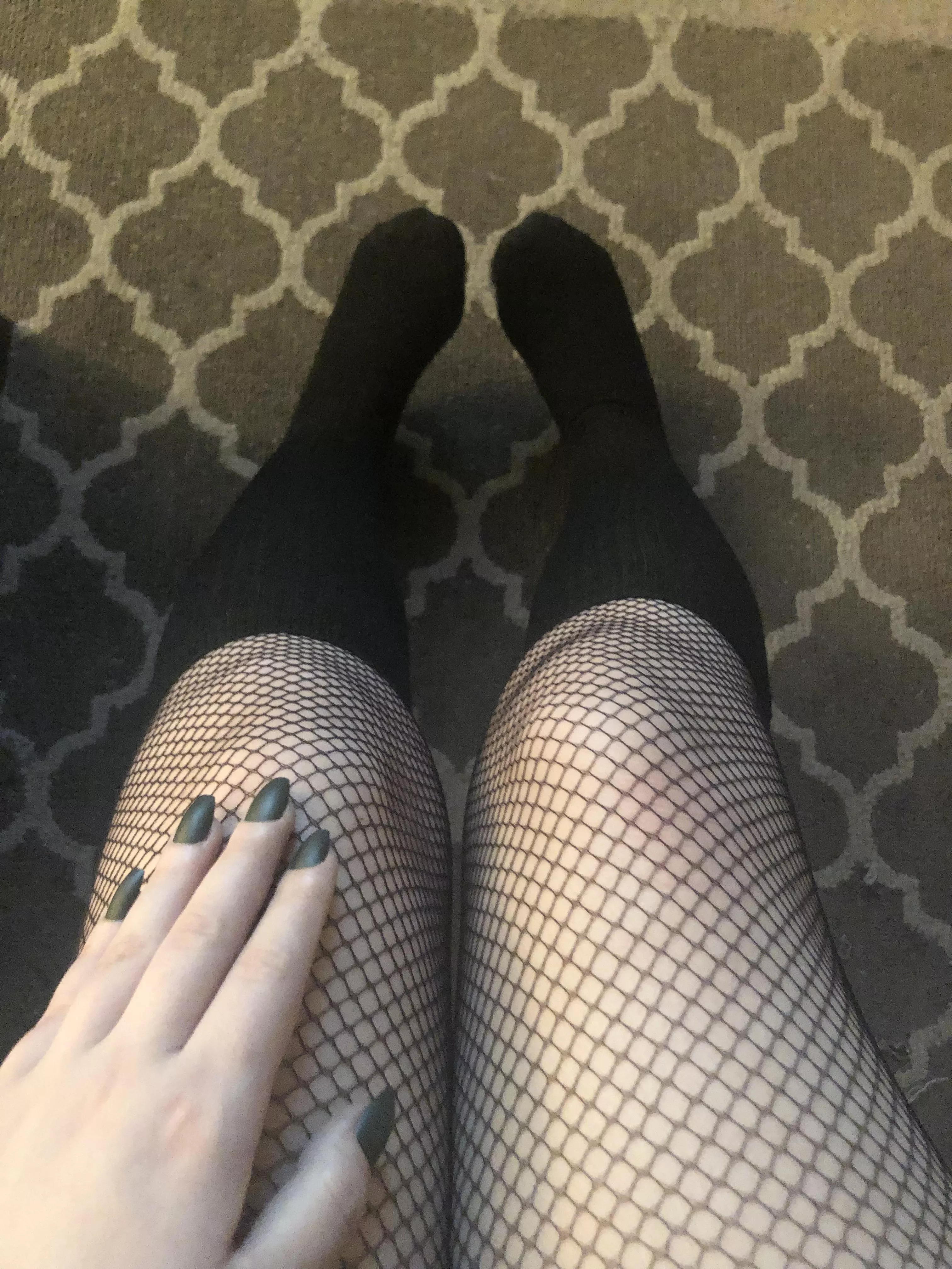 I love wearing socks over my fishnets 🖤 posted by SpookyBrat82