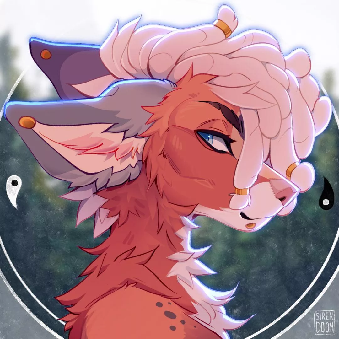 Icon trade (w/ wolfwoodz_ on ig) (art by me) posted by sirendoom