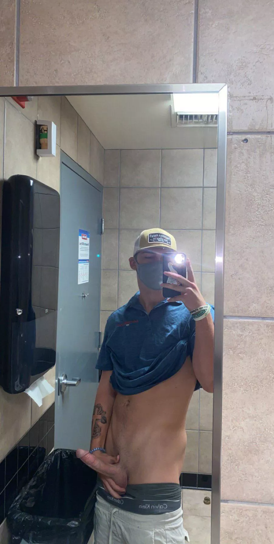 If you walked in the bathroom and saw my big dick out like this would you suck me? posted by collegeboyjack