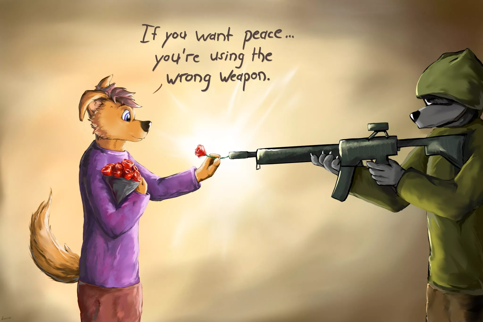 If you want peace... (Art by me) posted by Arcane_Wolfdragon