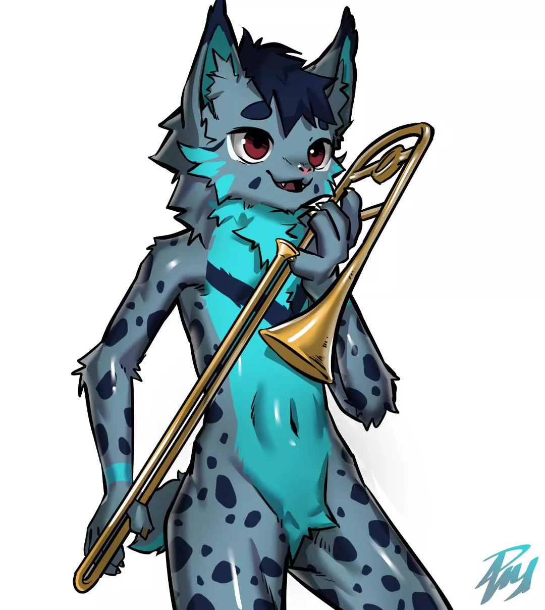 🎵I'm a Musical Lynx!🎶 (art by @Yell0whale on Twitter) posted by Sraven_Lynx