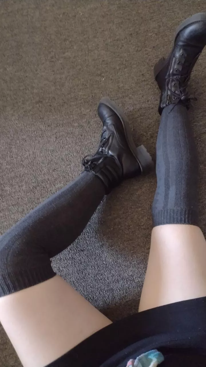 is it okay to wear gray socks with black boots? posted by JachelaLovesThighs