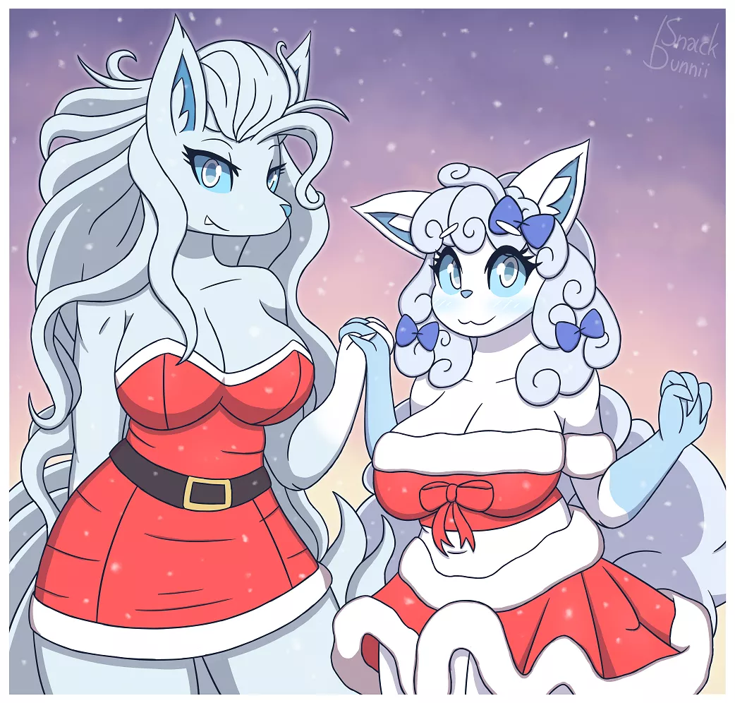 It's almost summer, so cool off with a Merry Christmas from Alolan Ninetales and Vulpix! posted by Riven-PS2