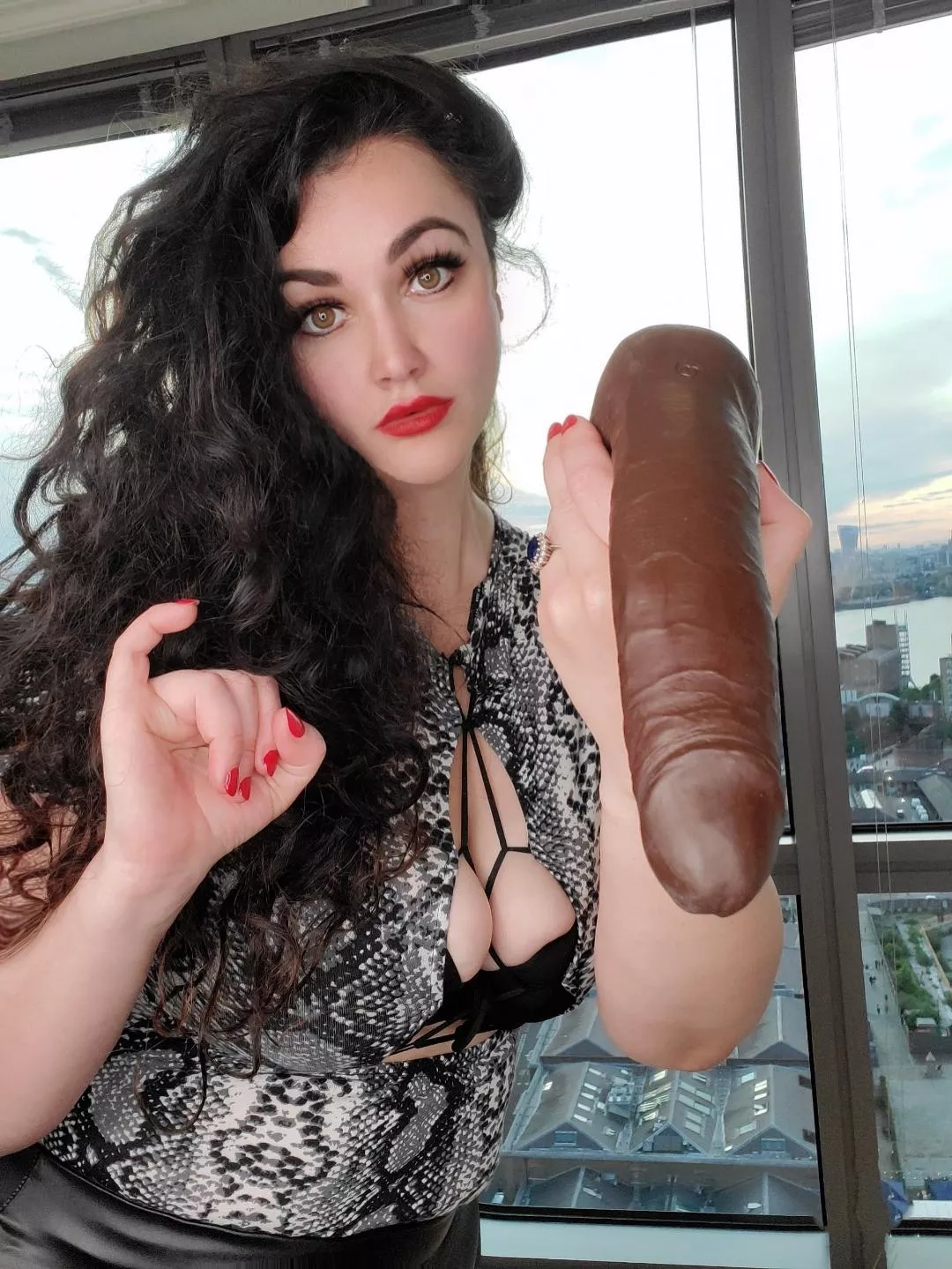 It's really not that big... you're just small. Now, get on all fours so I can show you what a real cock feels like. posted by MistressMurmur