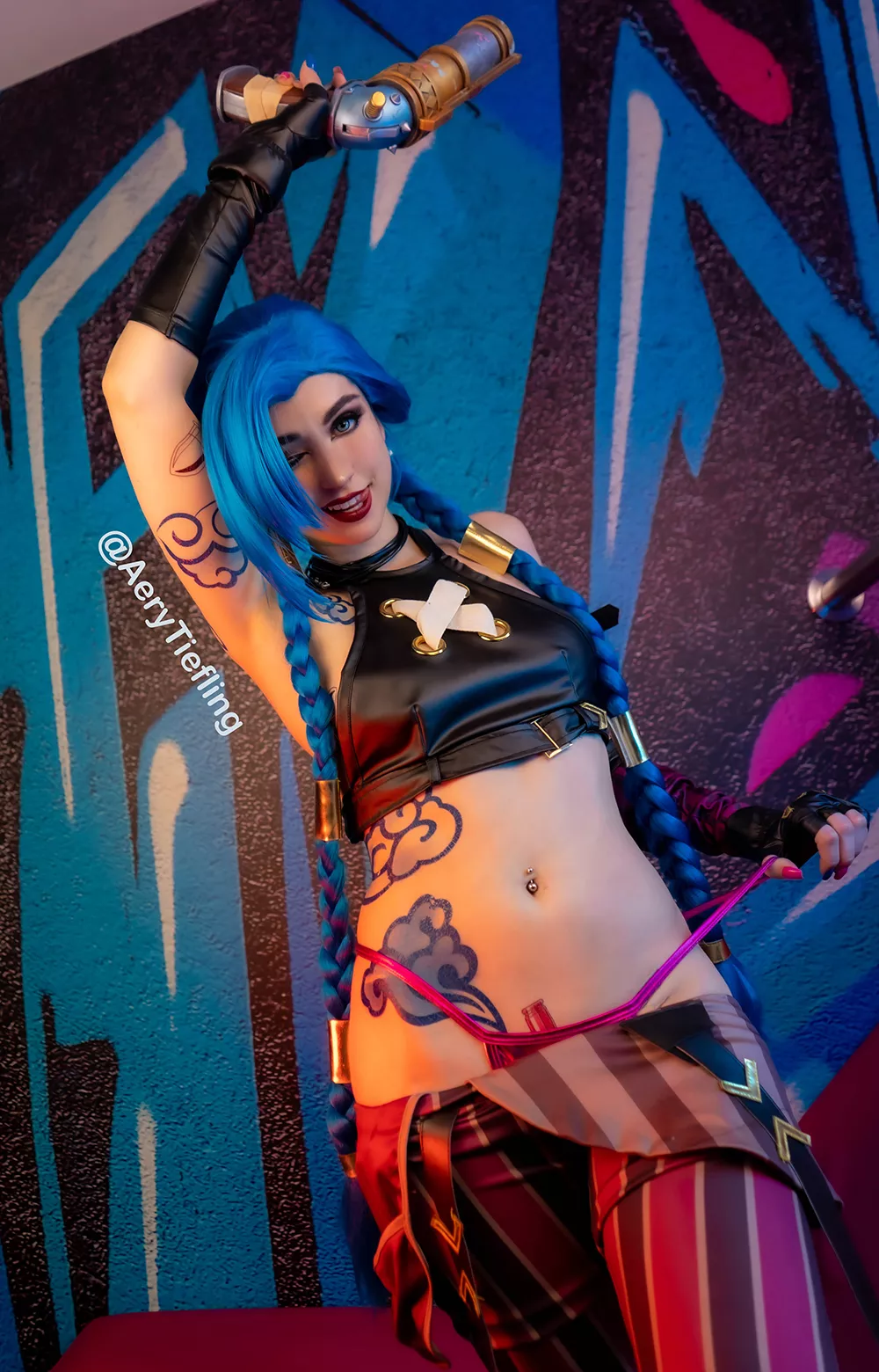 Jinx from Arcane/LOL by Aery Tiefling [OC] posted by AeryKorvair