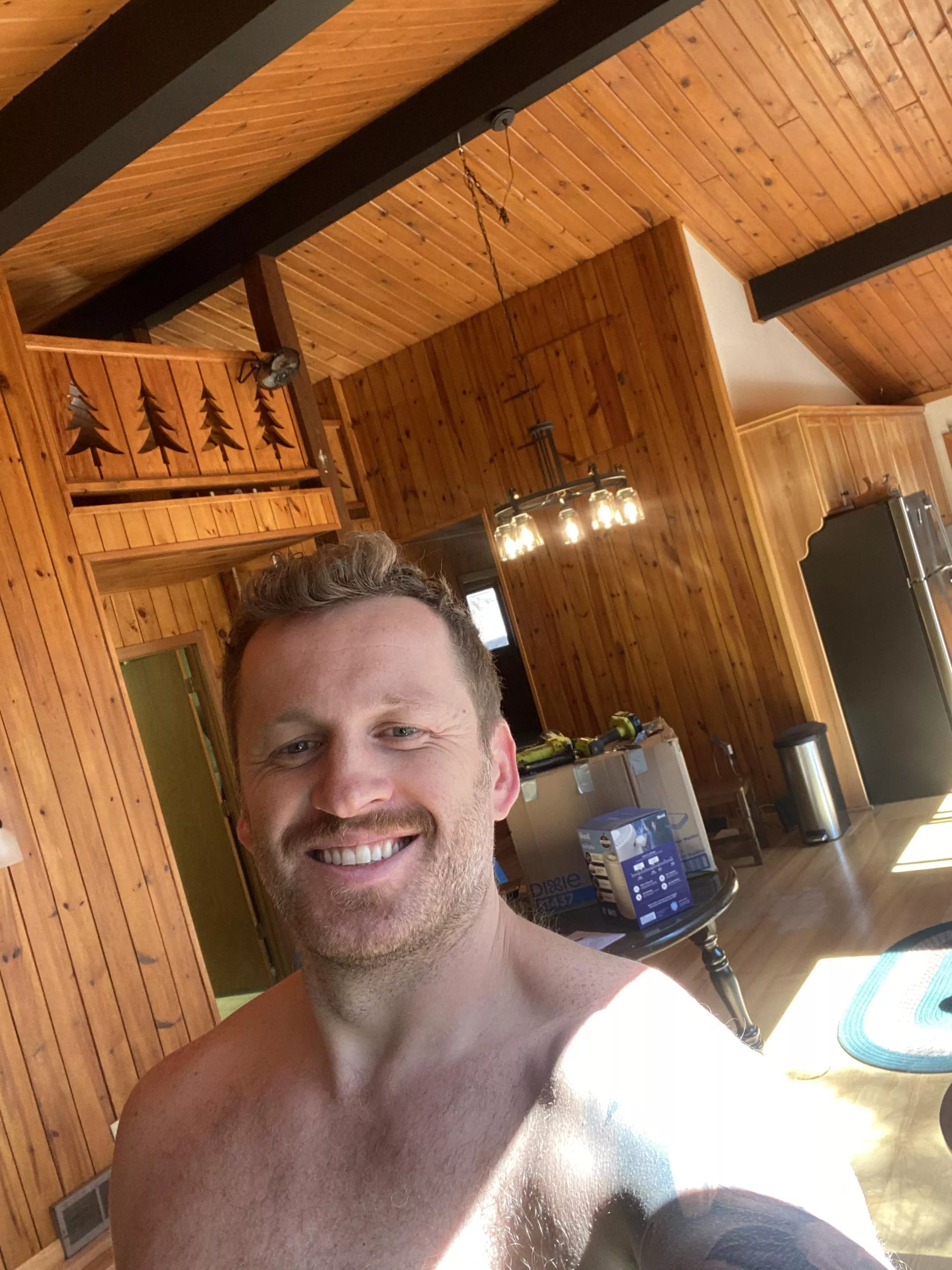 Just a gay bro working on a cabin posted by NWfella1