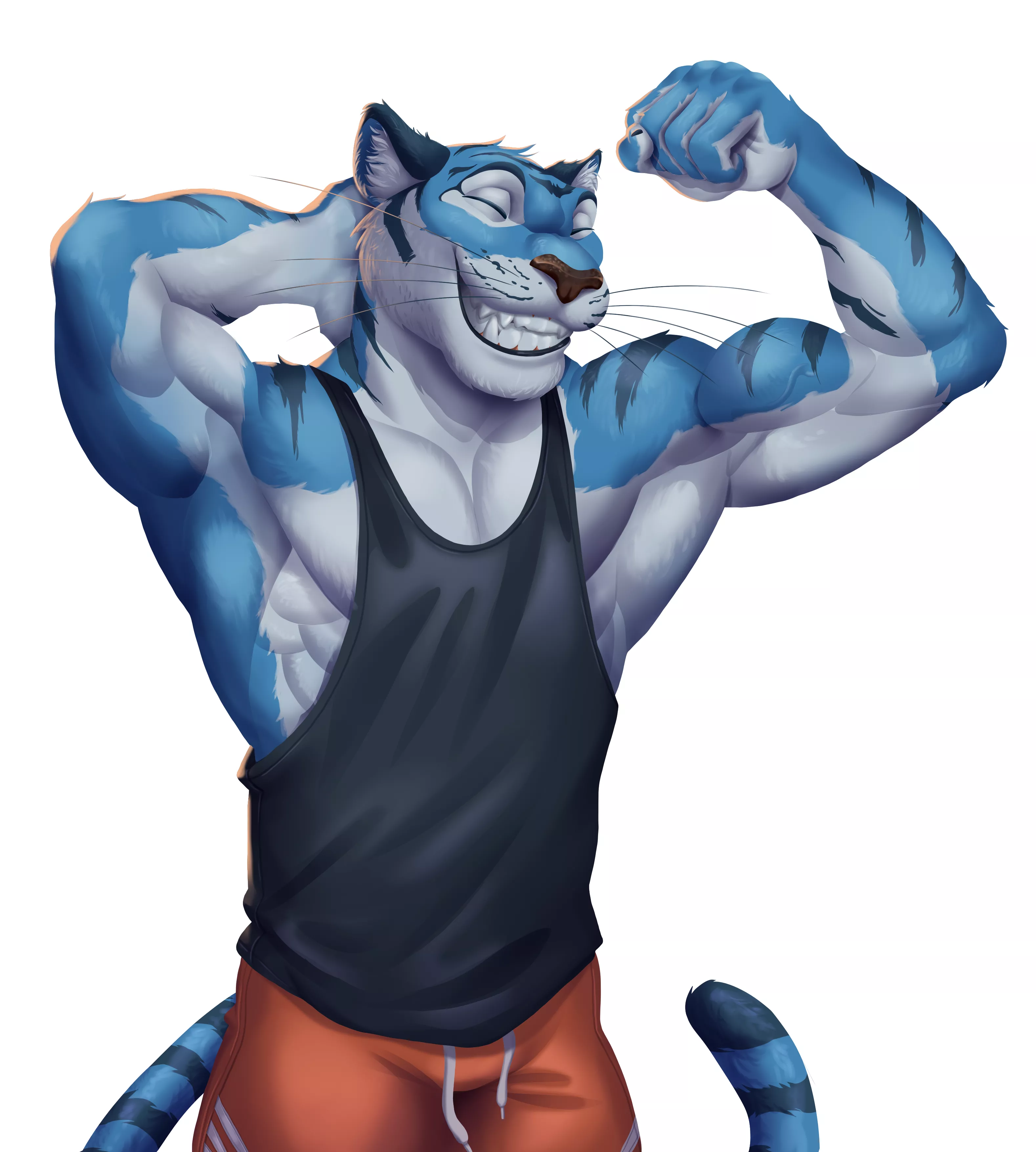 Just a socially awkward huge tiger flexing out 🐯💪🏽 posted by gabrielkblo