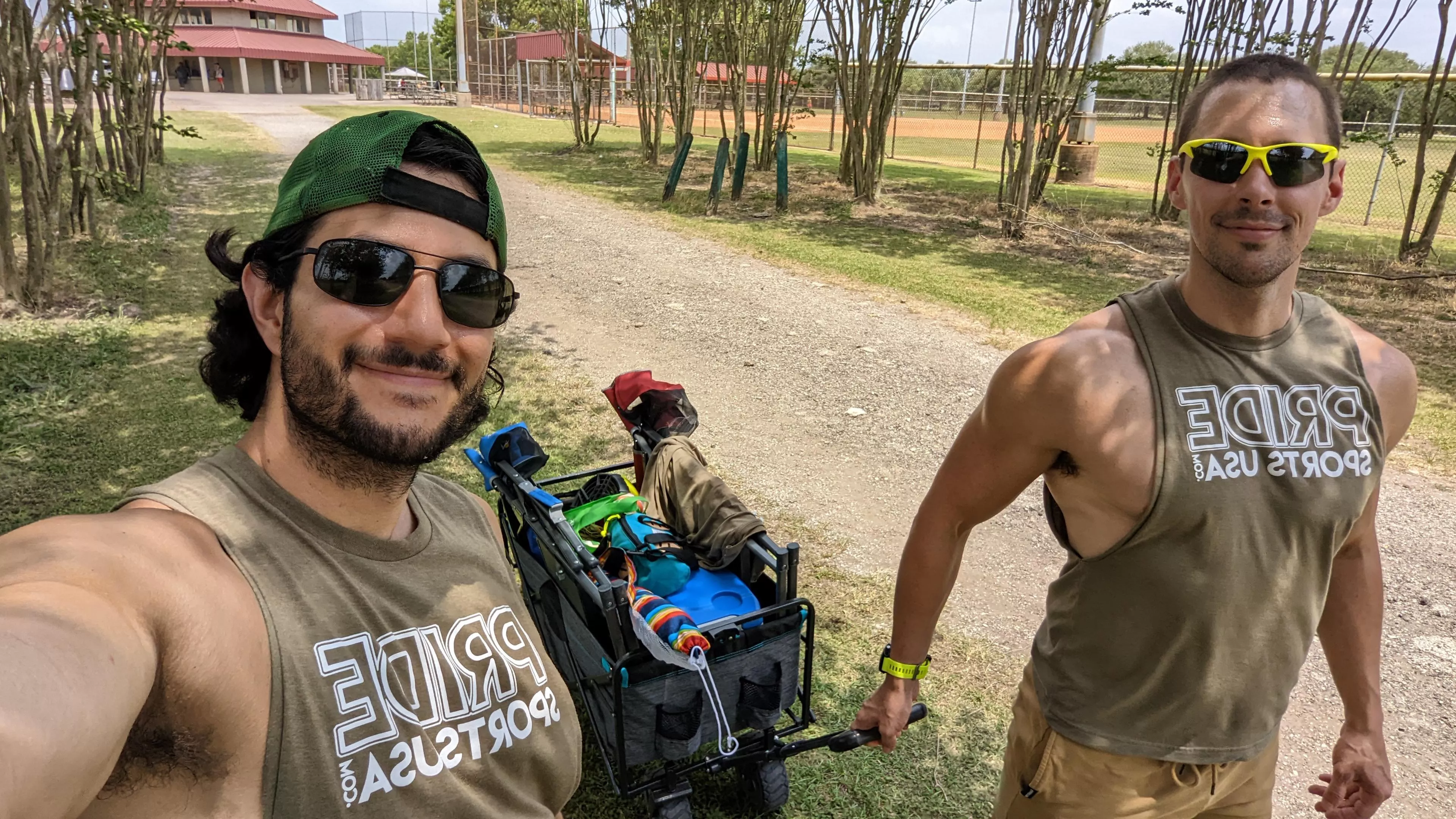 Just some overprepared husbands on their way to PRIDE Kickball posted by Matt_texaz