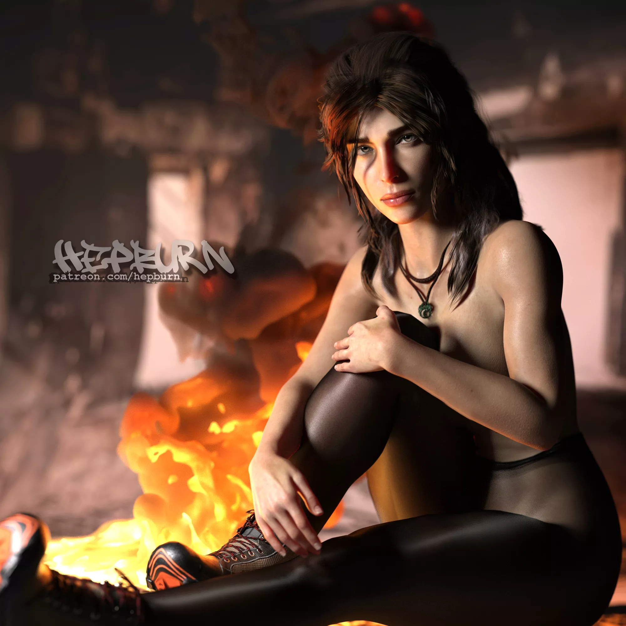 Lara by firelight. (By me, Hepburn) posted by britney_speared