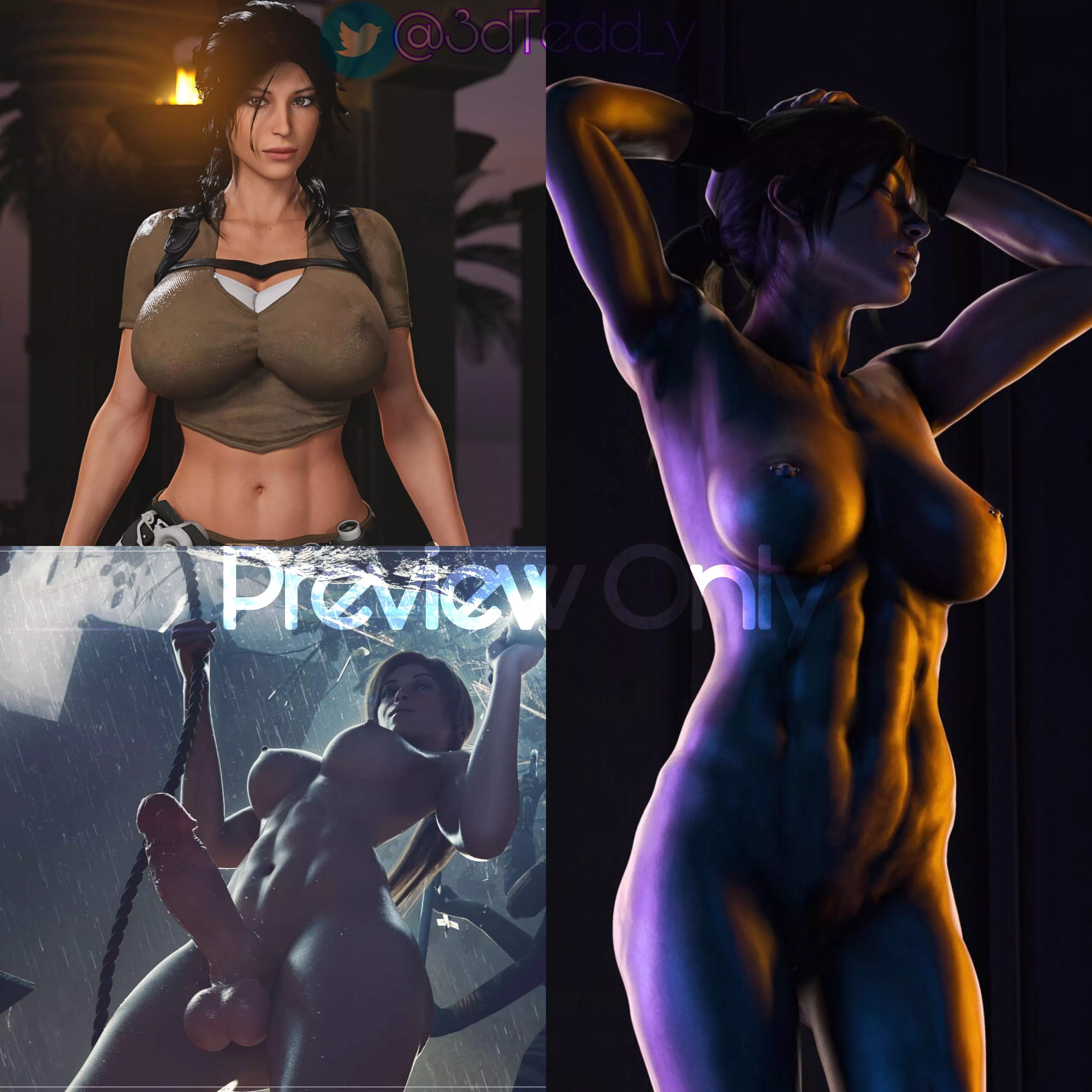 Lara Croft Collection Futa and Non Futa (Twitter 3dTedd_y full collection in comments) posted by Infamous_Necessary63