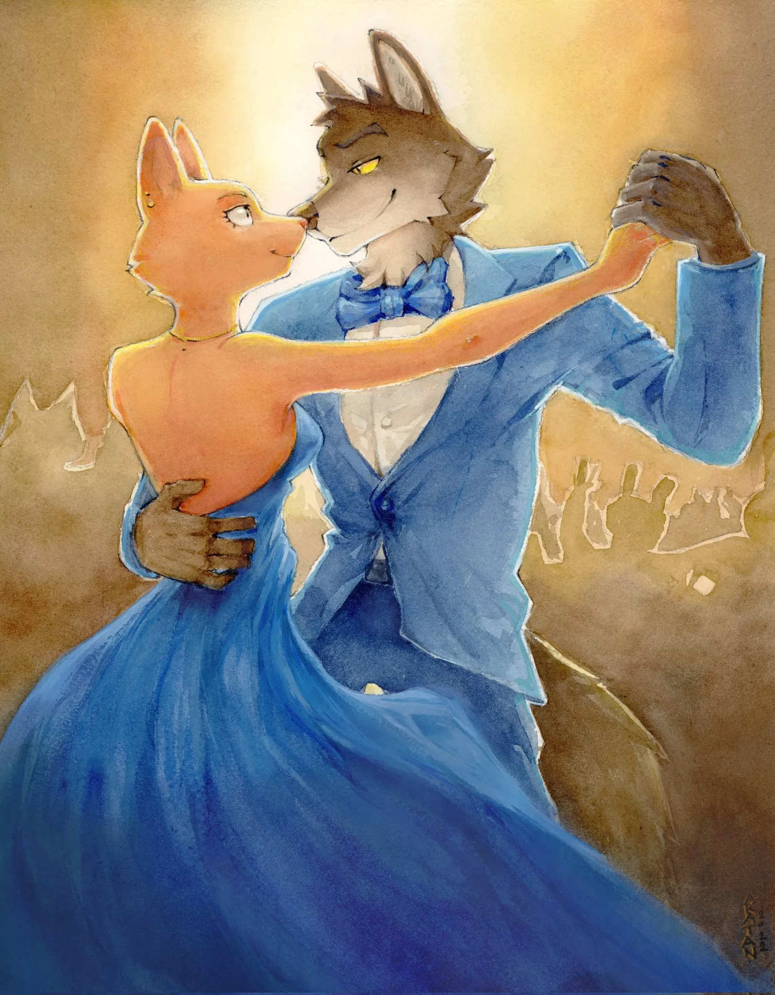 Last dance (traditional watercolor, my art @akatan_art) posted by akatan_art