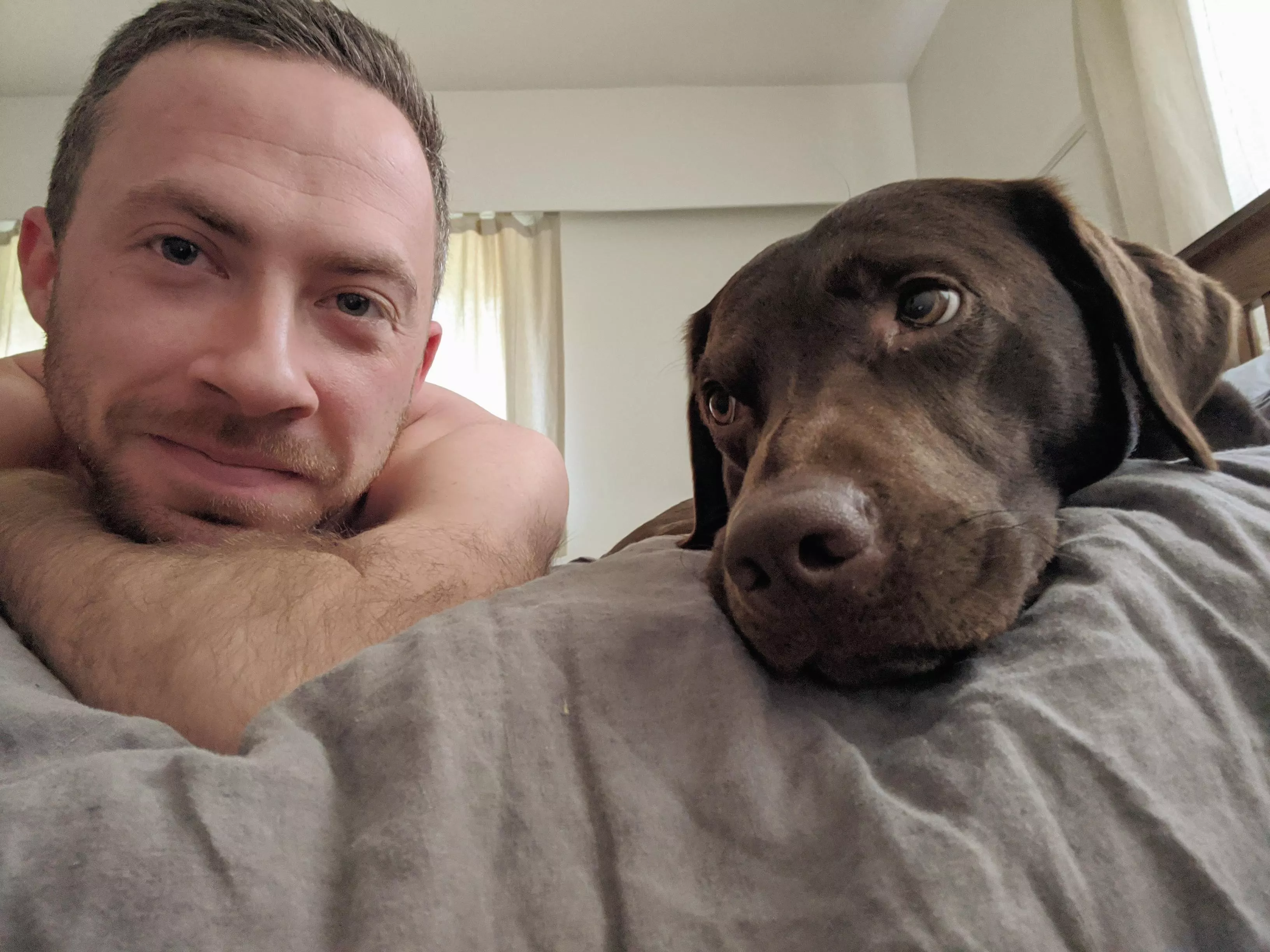 Lazy morning with the pup posted by shy_guy_no_shame