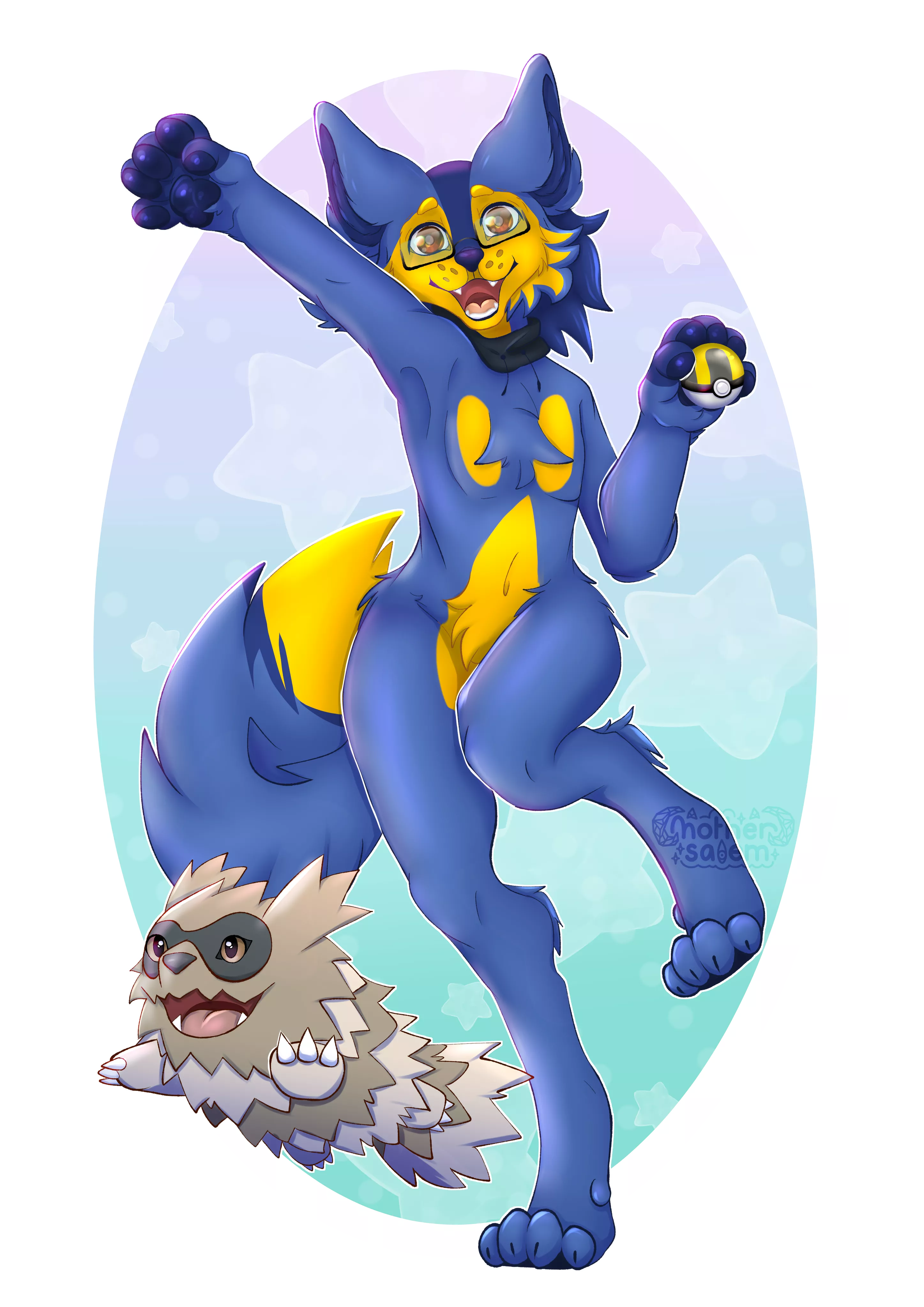 Let's Go, Zigzagoon! [Art by myself, MotherSalem] posted by MotherSalem