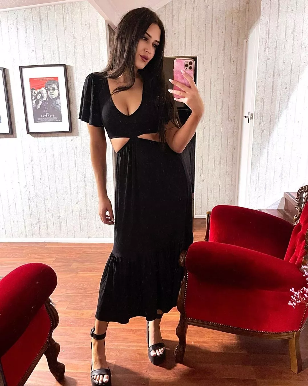 Long black dress... but make it sexier. posted by 95185