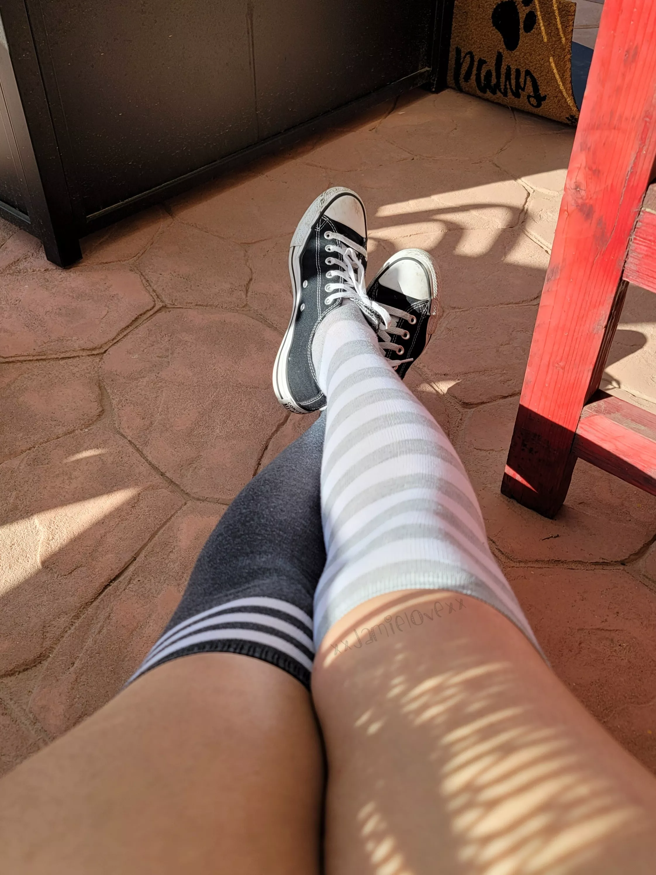 Love to mix and match my knee highs posted by XxJamieLovexX