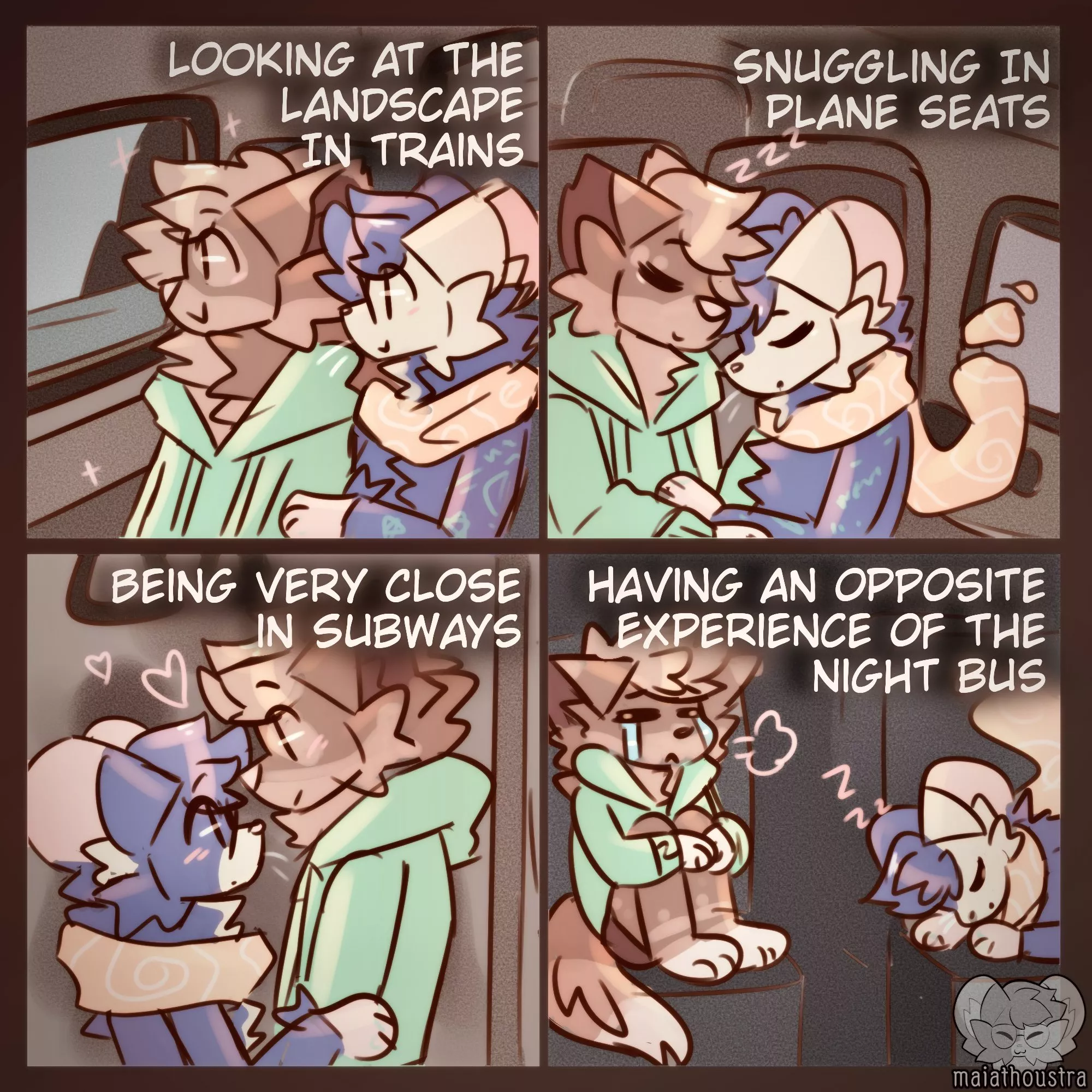 Memories in public transportation ~ art by me @maiathoustra posted by maiathoustra