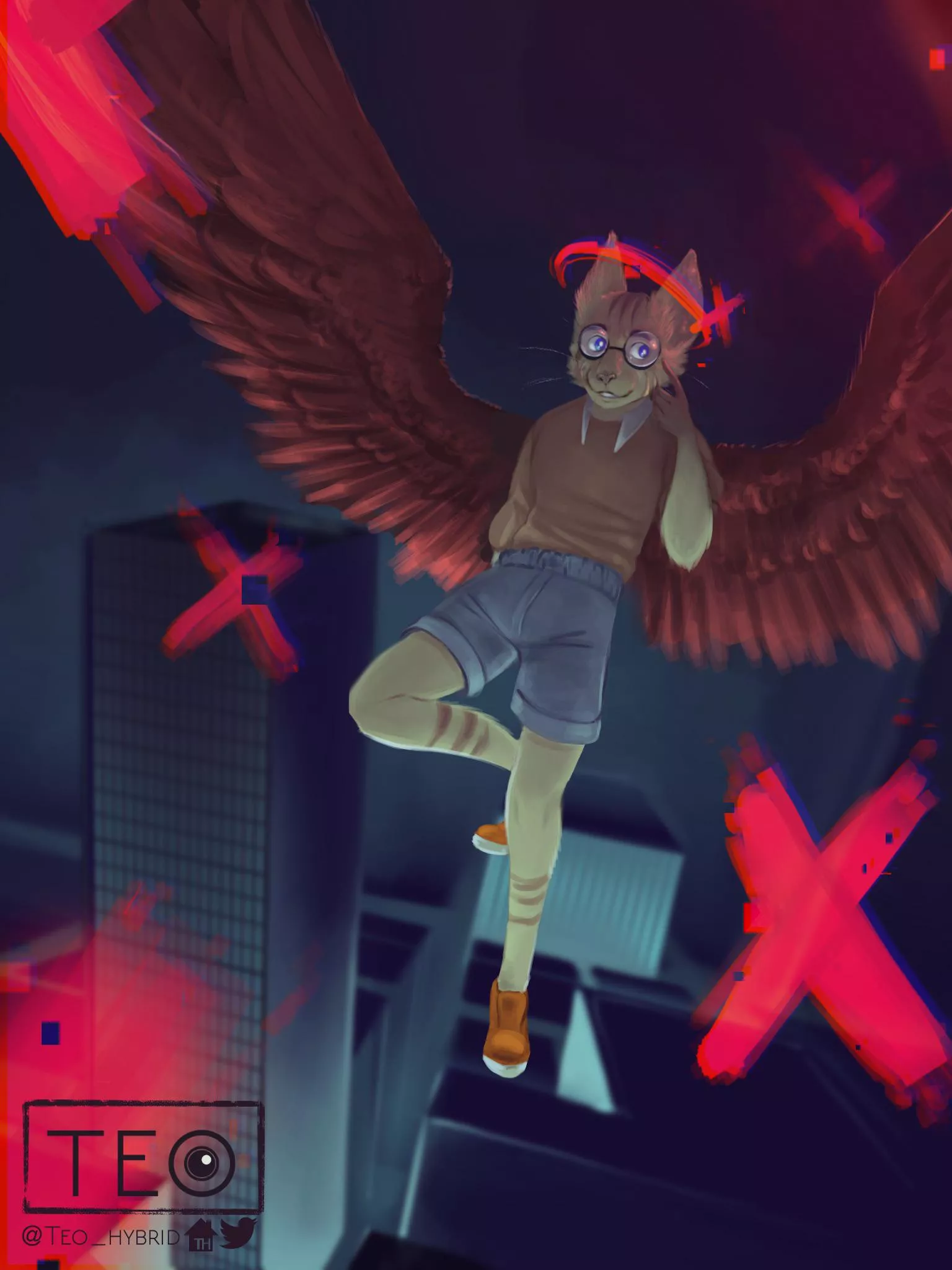 Midnight flight (Art by me) posted by that_skull