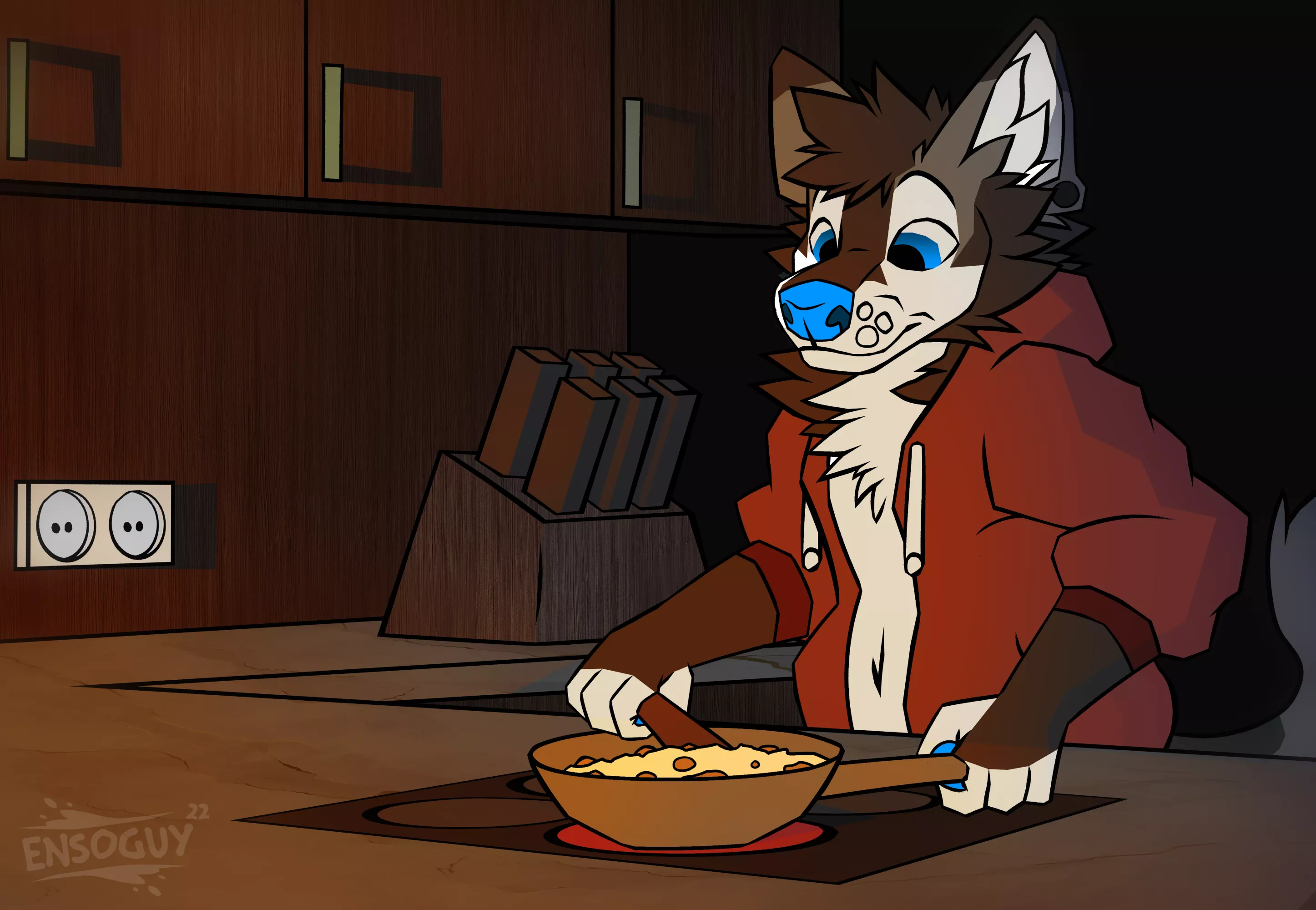 Morning cooking (Artist is @Ensoguy) posted by Ensoguy