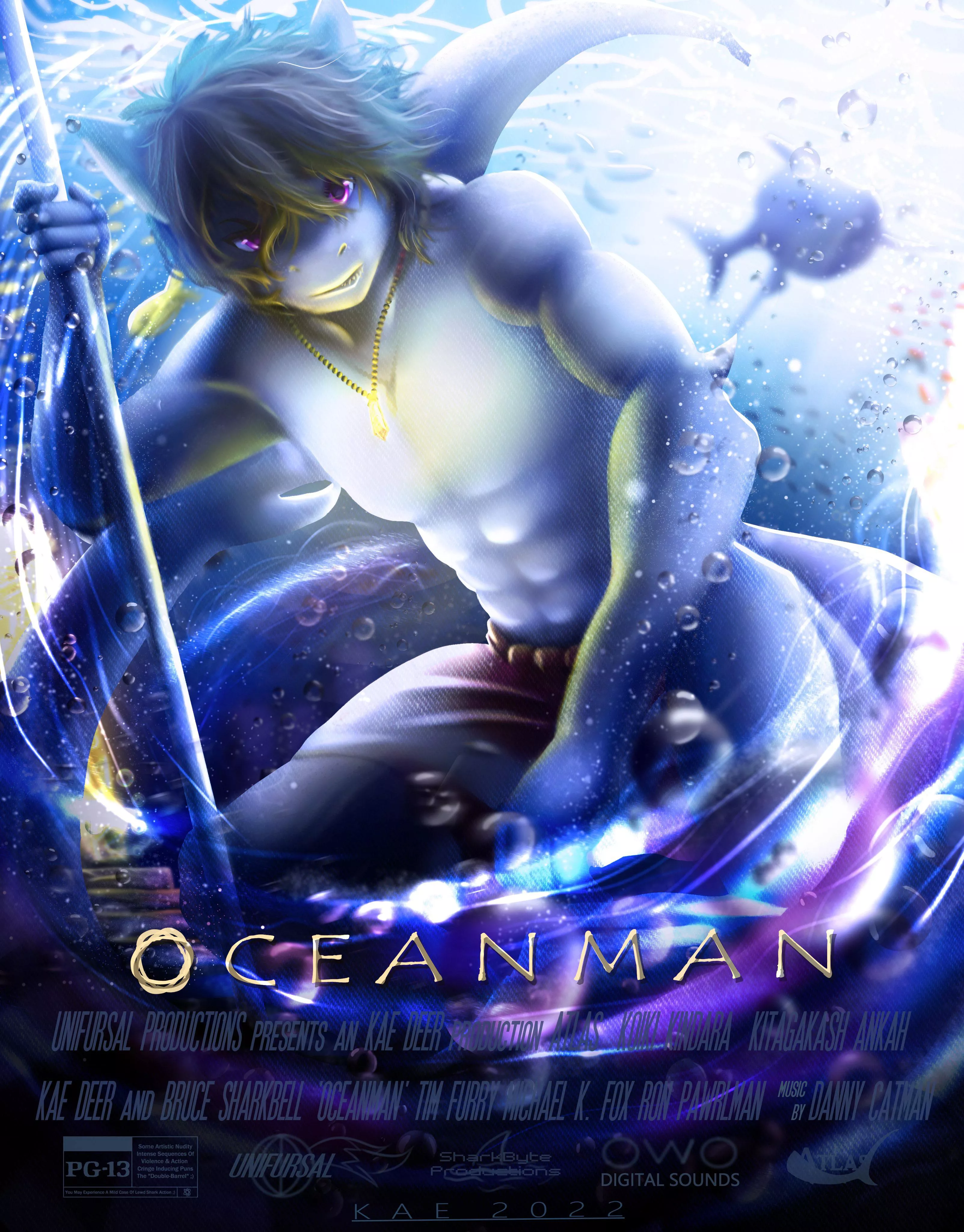 Movie Poster: OCEANMAN (Art by myself: @ HeroModeMedian on TW) posted by Kae_Deer