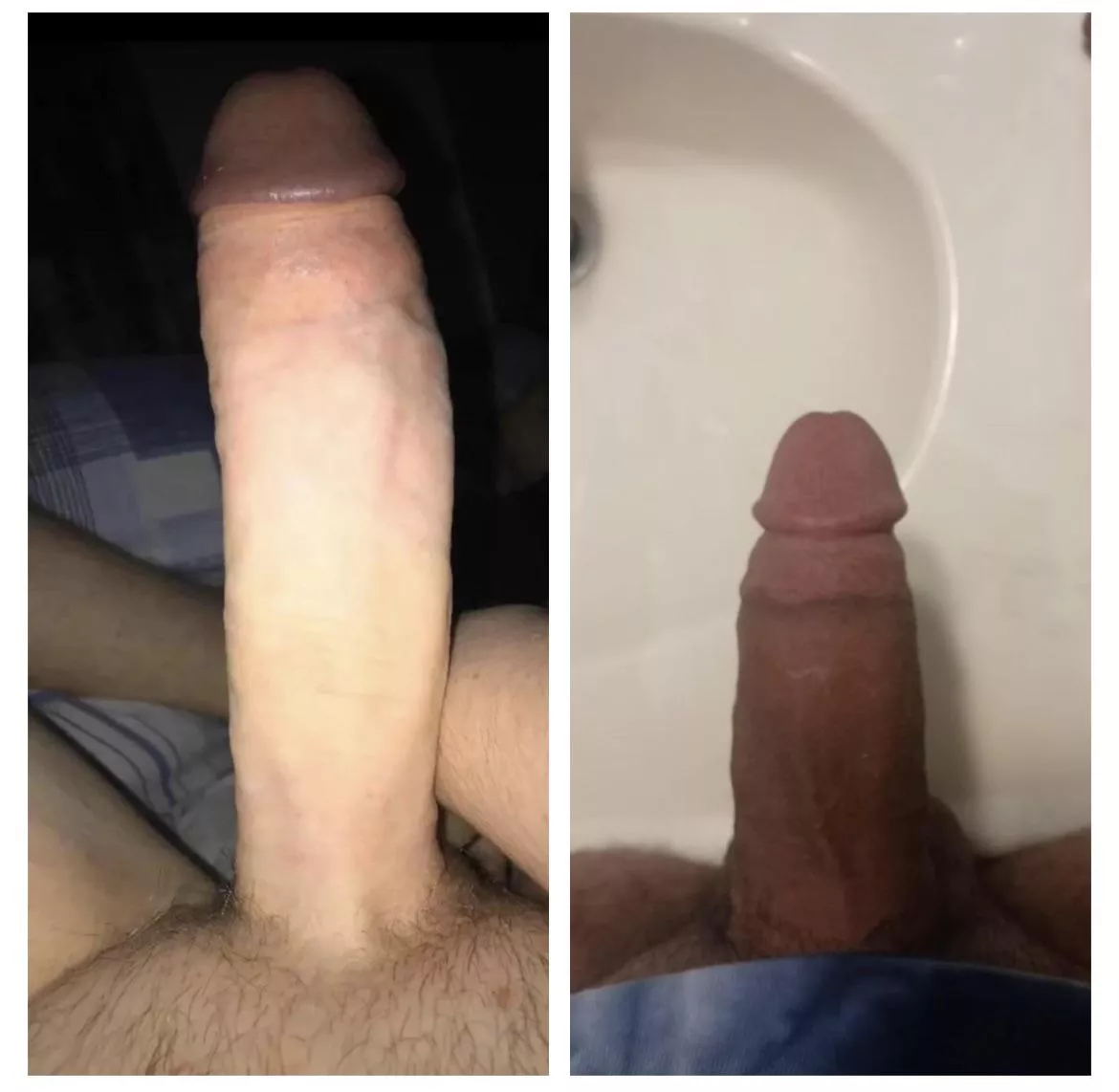 My 18 year old huge cock and a tiny old one posted by NoNameUser50