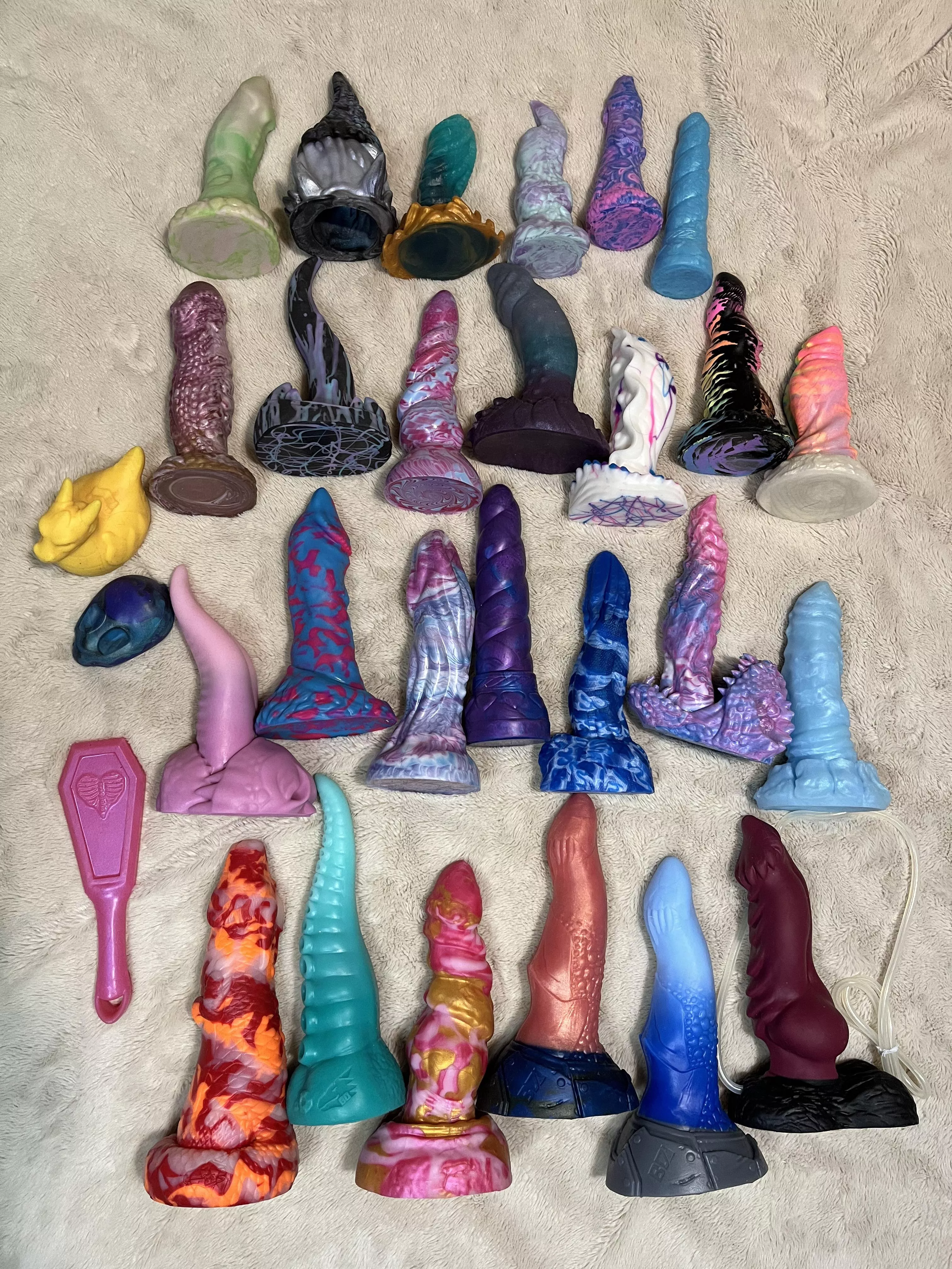 My current silicone collection. 4 customs on order and one from todays BD drop. posted by MeOhMy24