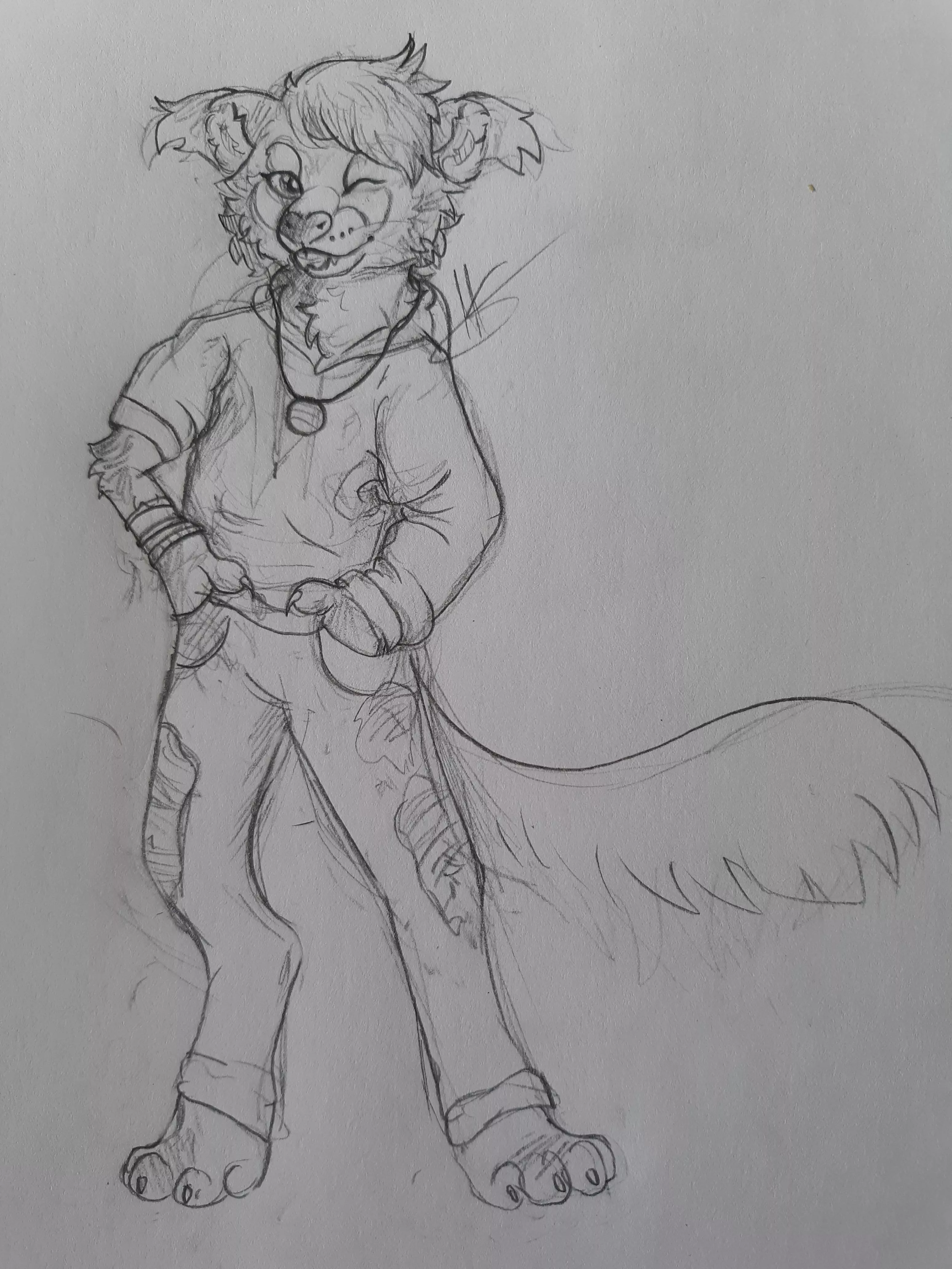 My first actual attempt at drawing a Fursona! She's a binturong. Anyone have name suggestions? posted by SnakeLuvr1