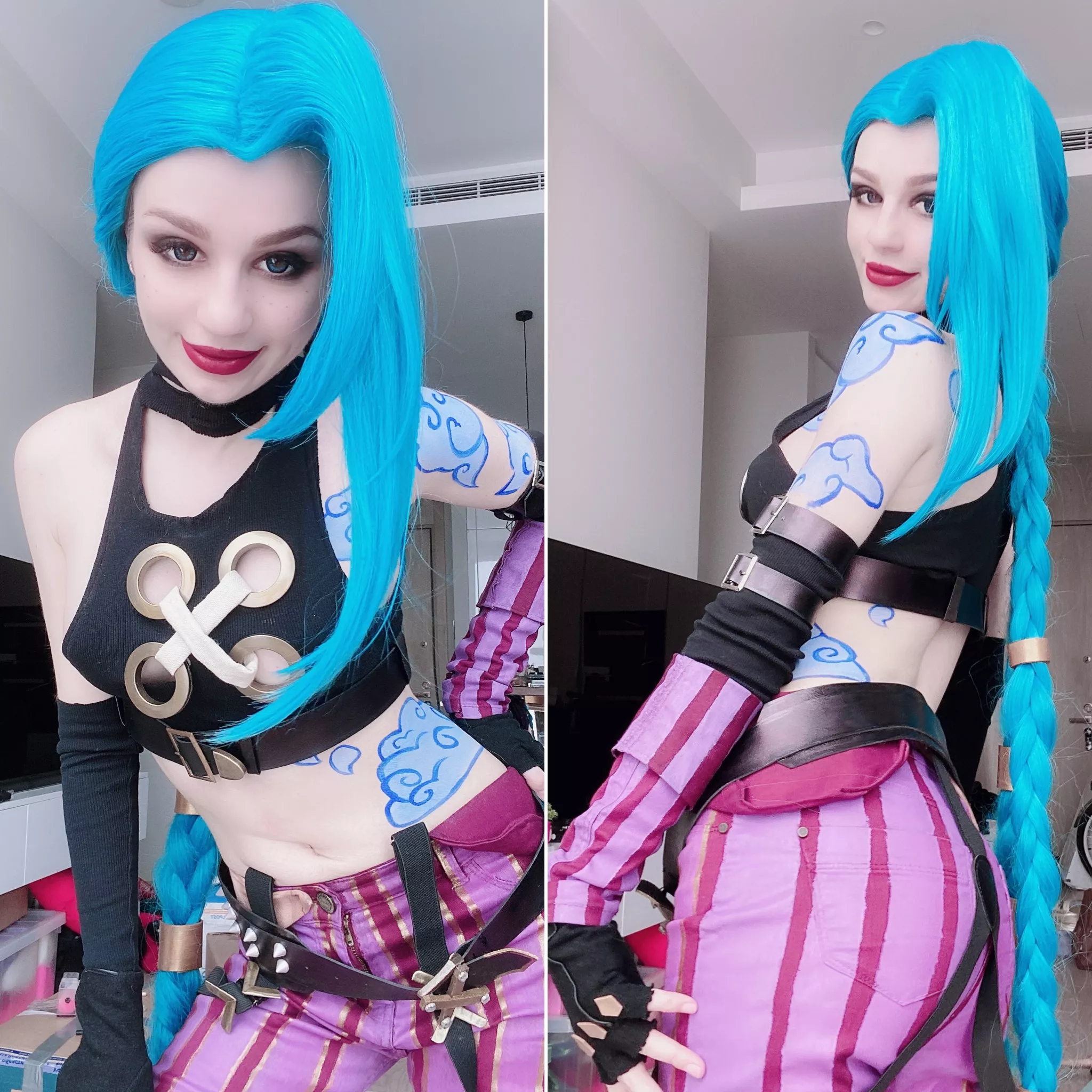 My first try on Jinx from arcane, what do you think? by Kanra_cosplay [self] posted by Kanra_Cosplay