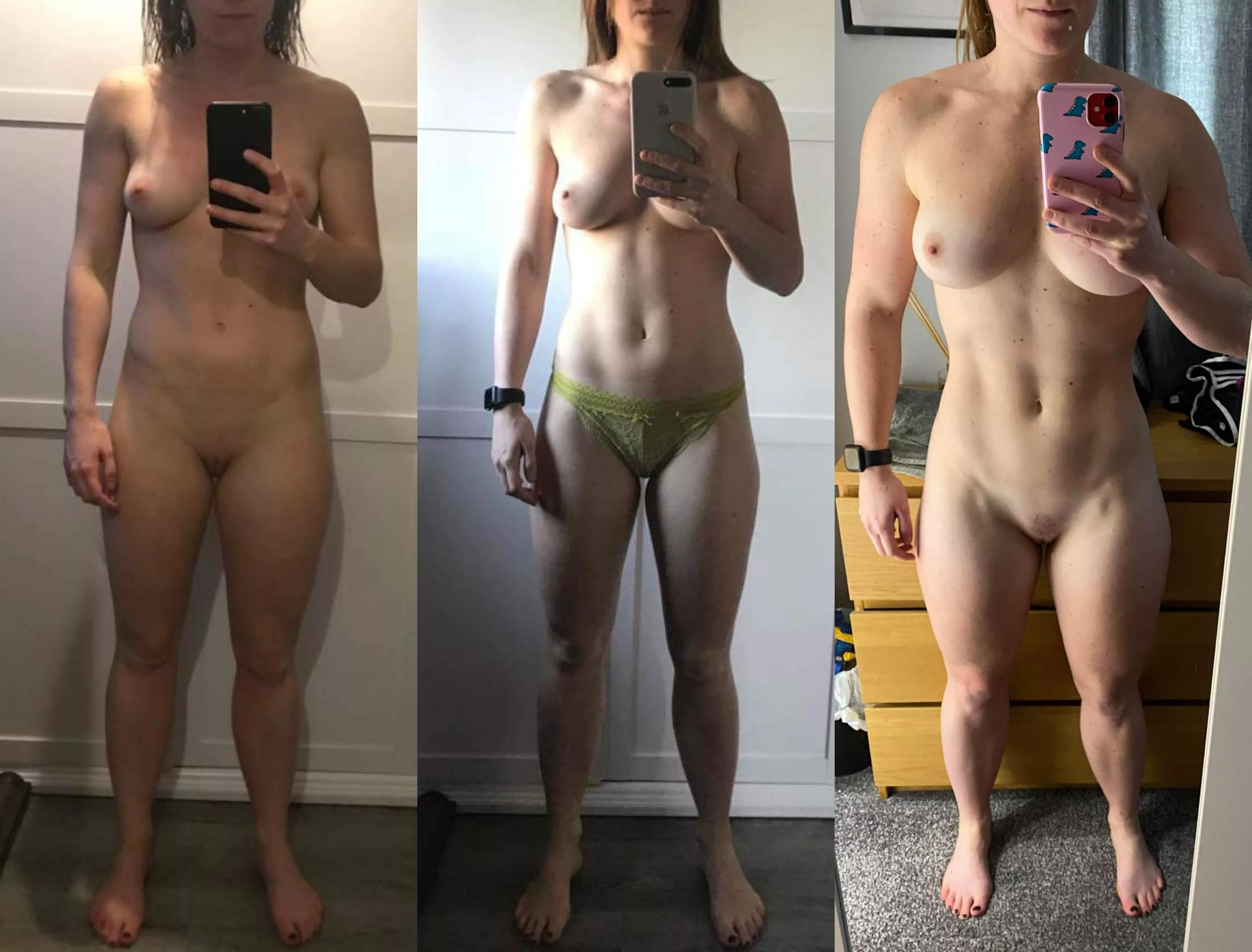 My naked gym progress, 23 -> 26 years old posted by ThrowawayPussy5826