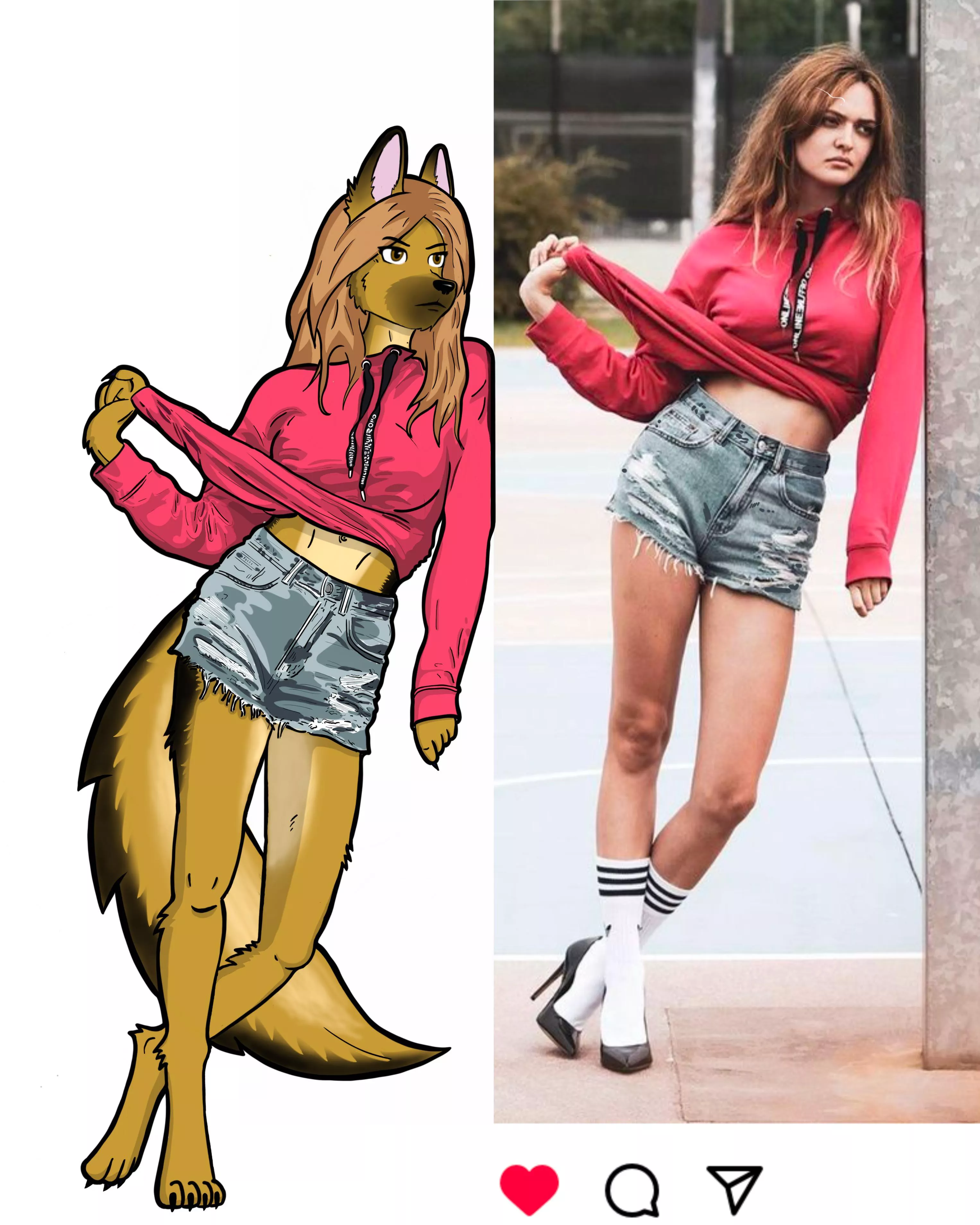 My sister as a furry [by me] posted by MattiaMorgavi