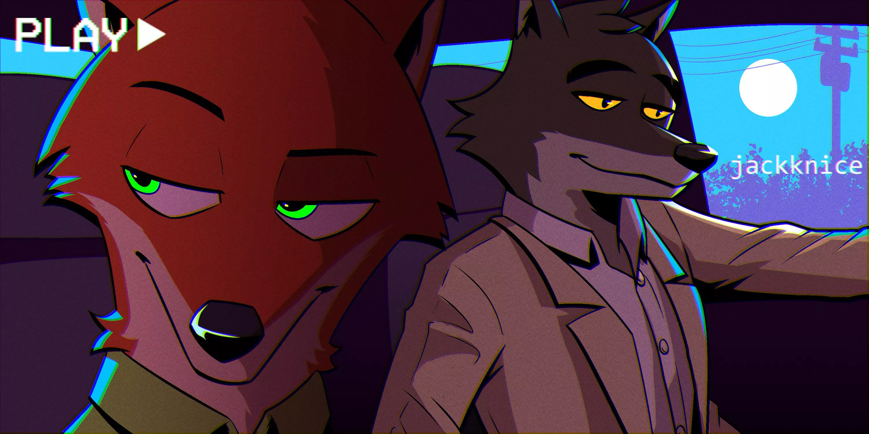 Nick Wilde and Mr. Wolf going on a drive [by me @jackknice] posted by Jackknice