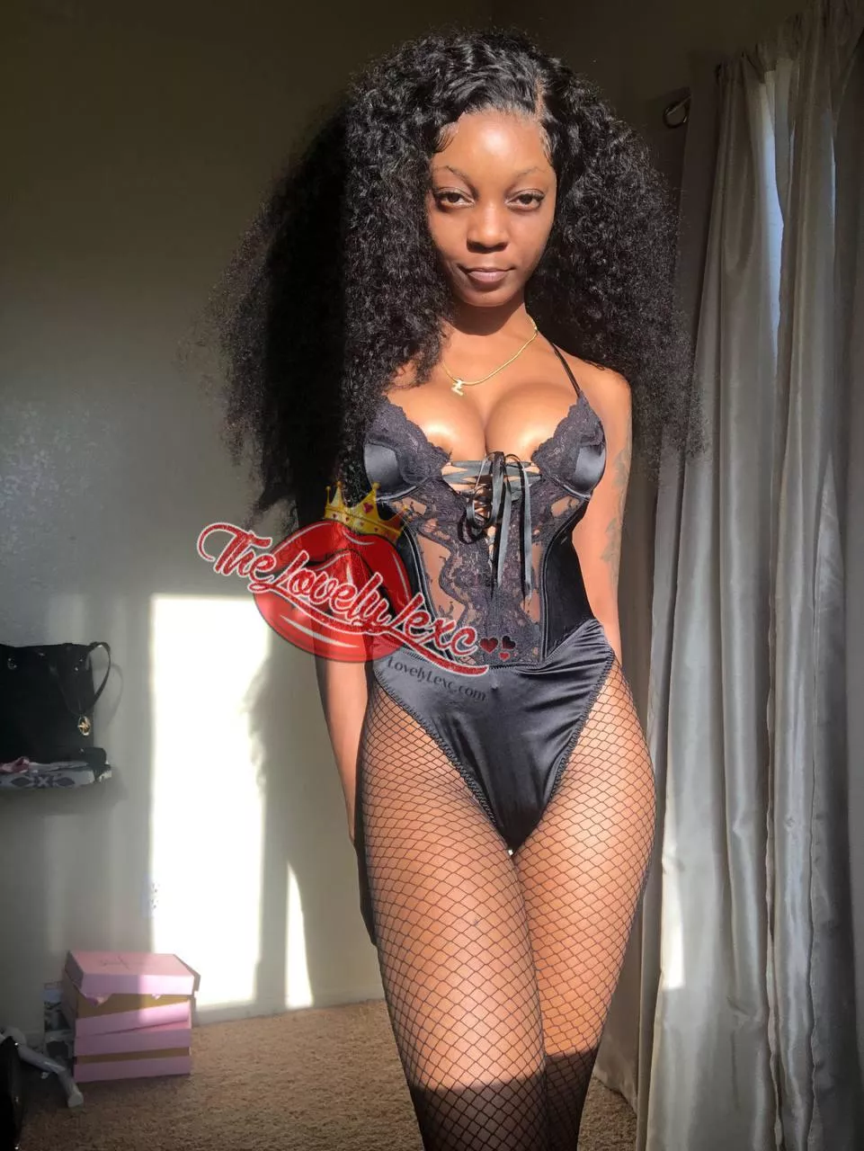 On your knees . You should be worshipping me posted by EbonyPantyGoddess