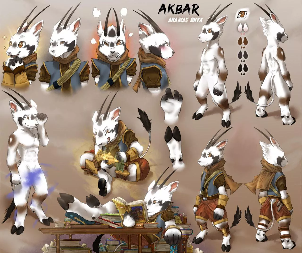 Oryx Ref Sheet by me (commission: open) posted by StampmatS