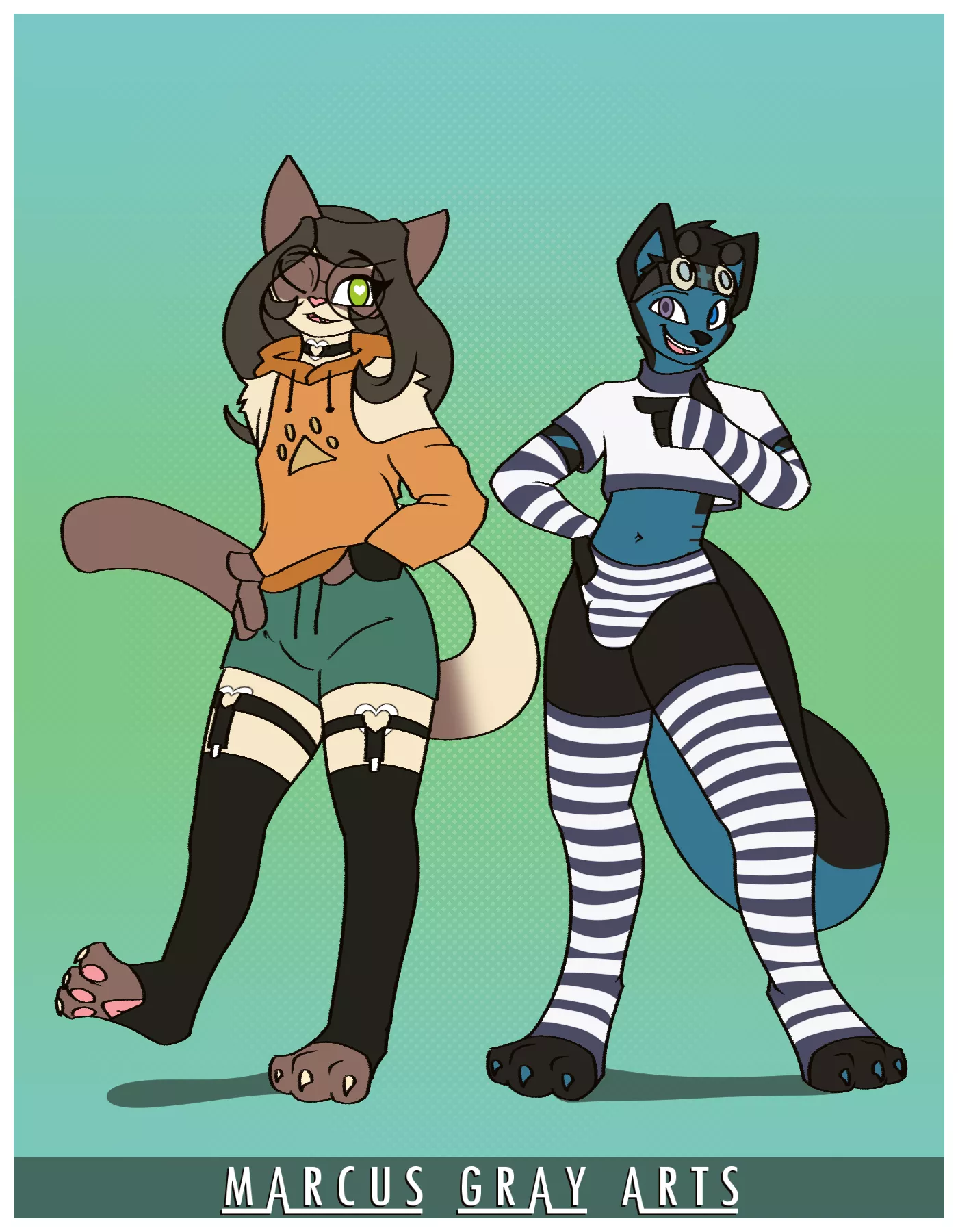 Outfits, art by me (char on the right by Leroy_Wusky) posted by Doc-Marcus