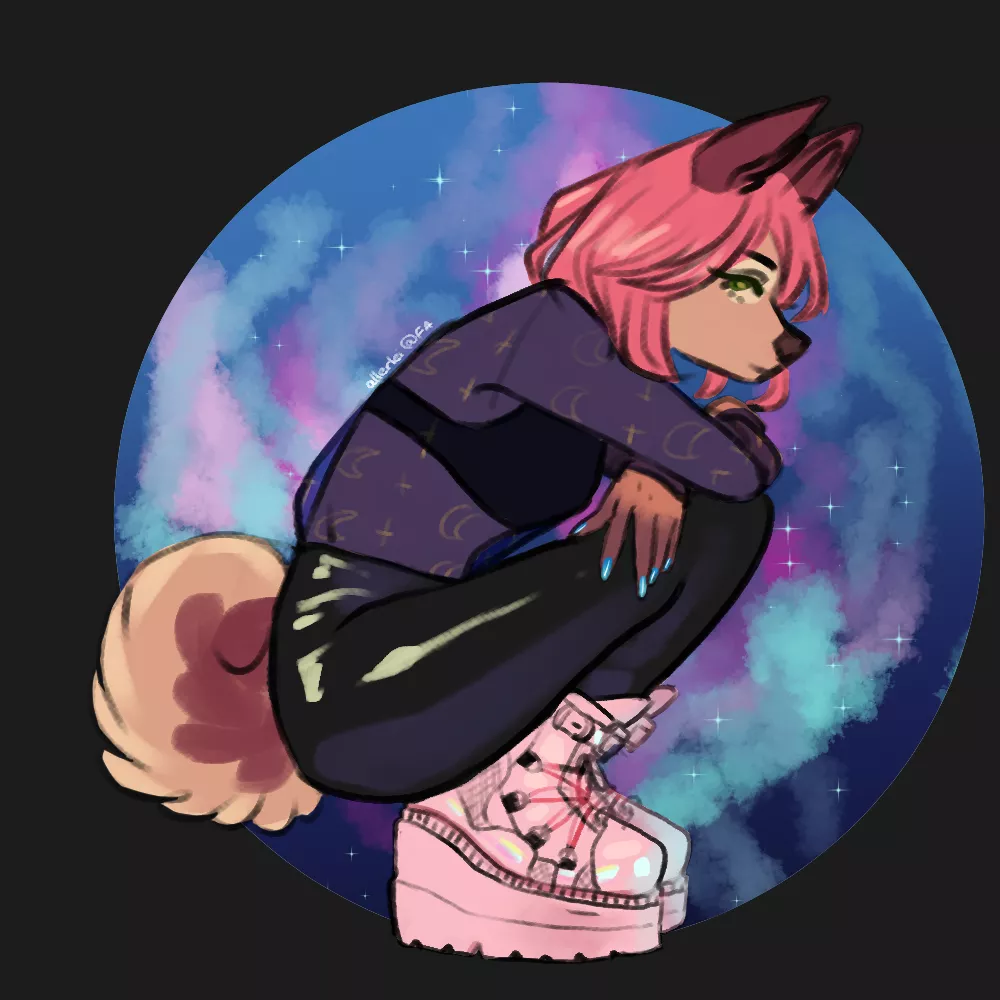 Pink boots (art by me) posted by glitzerfan