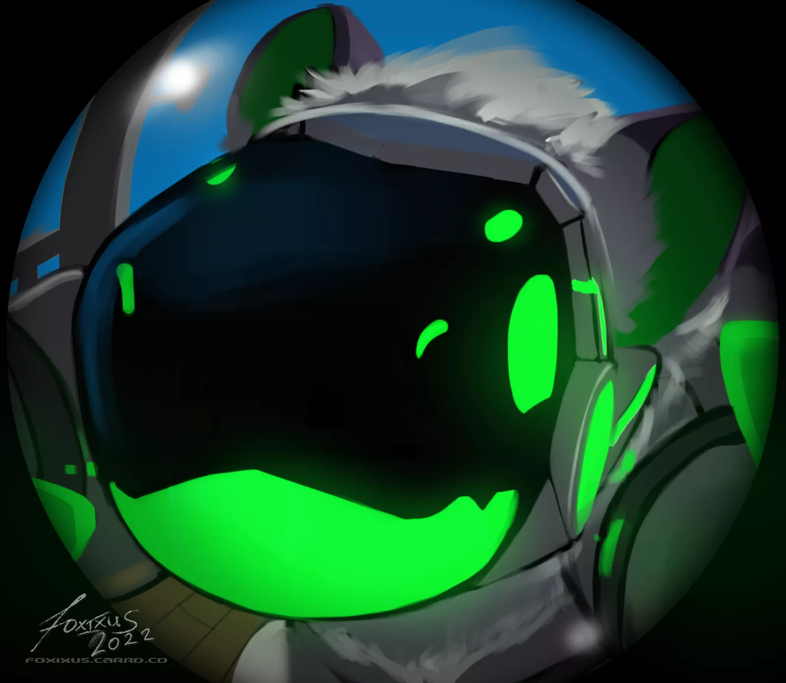 POV: there's a protogen outside your house (art by me, foxixusart on twitter) posted by FOXiXUS