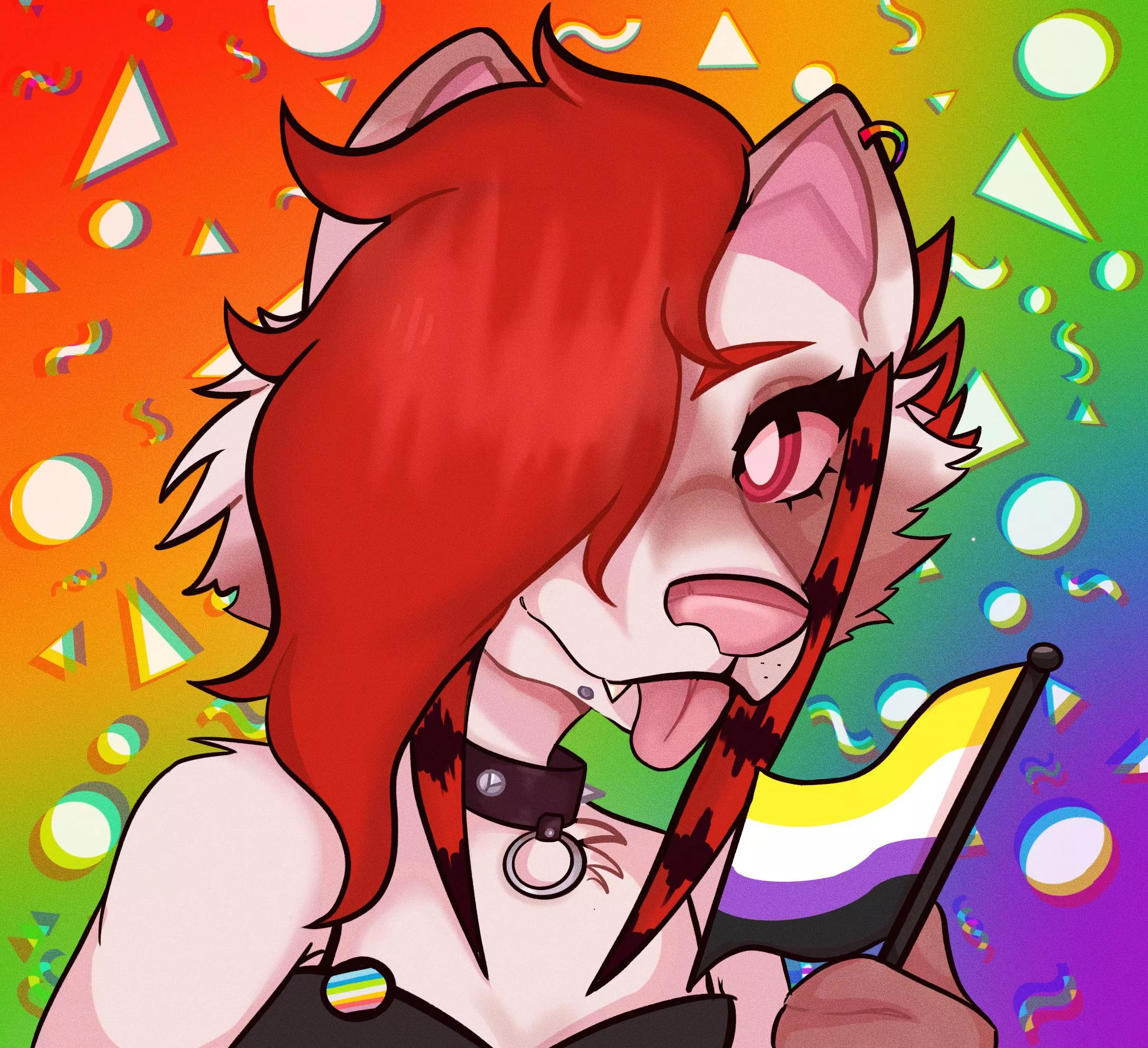 Pride Icon of my Fursona! (@sillywhimm on Twitter, check out my art!) posted by sillywhimm