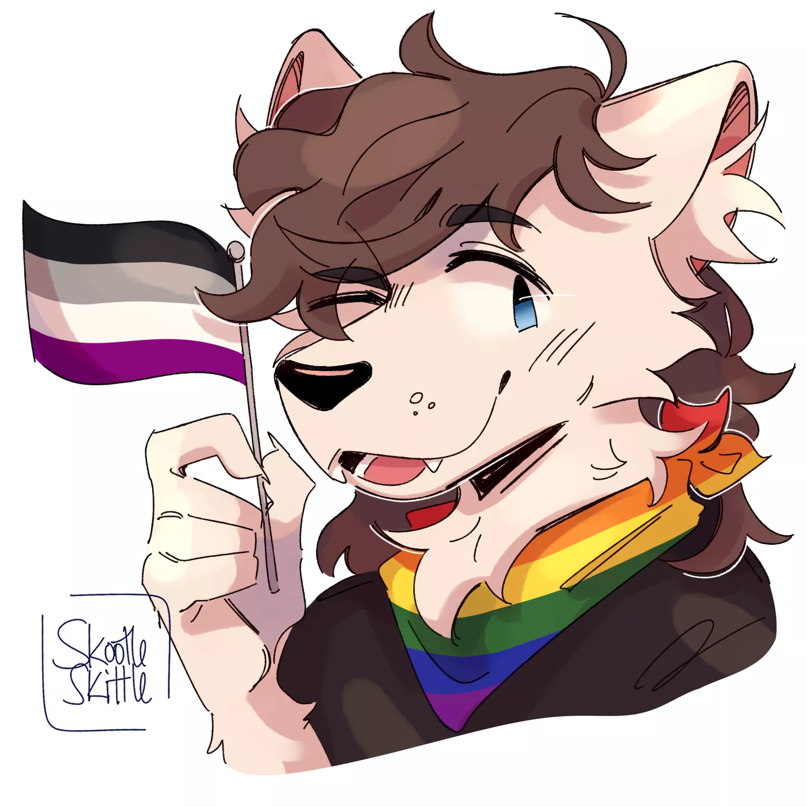 pride YCH for Broadway on Twitter! [art by me @skootleskittle] posted by SkootleSkittle