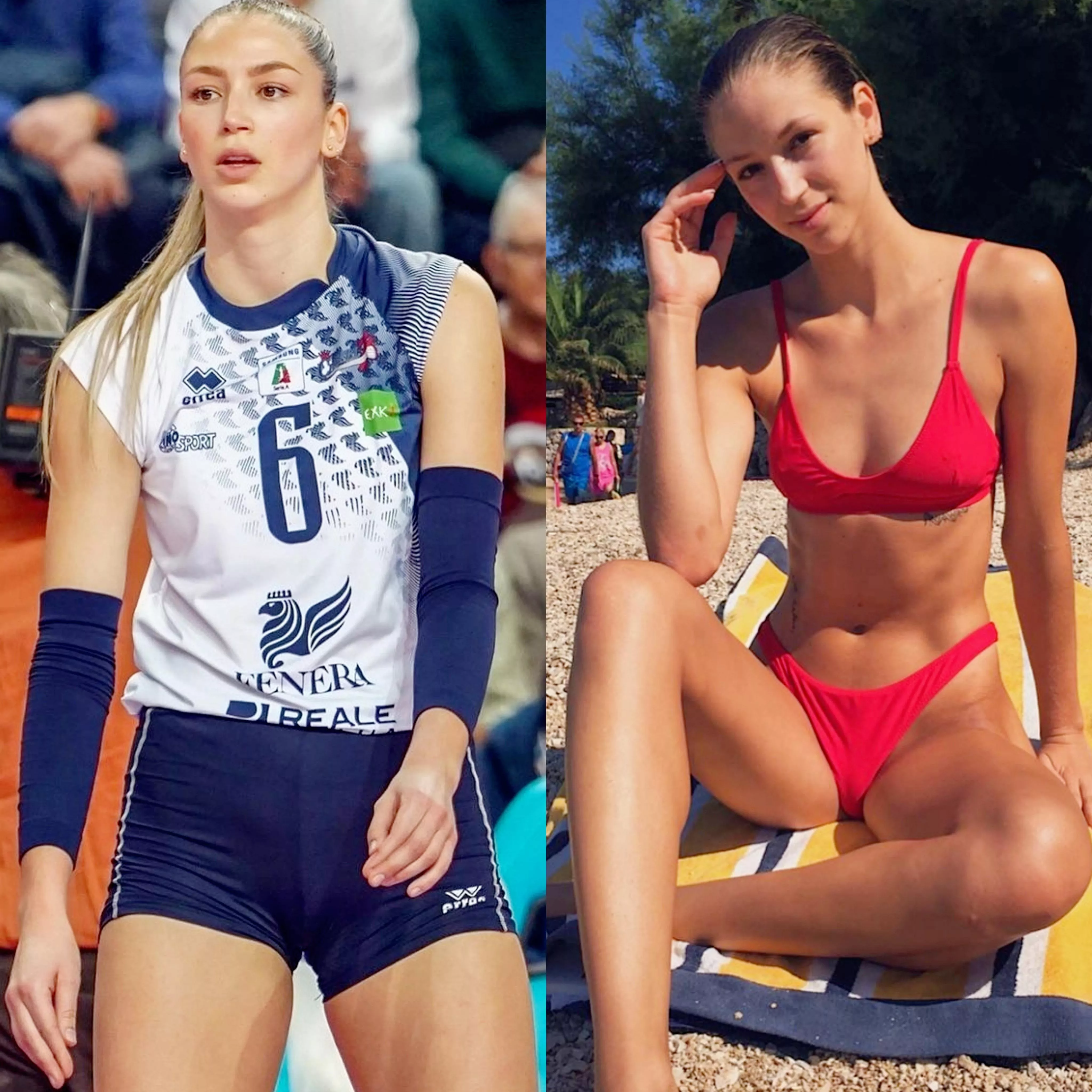 pro volley player on and off court posted by ohjioh