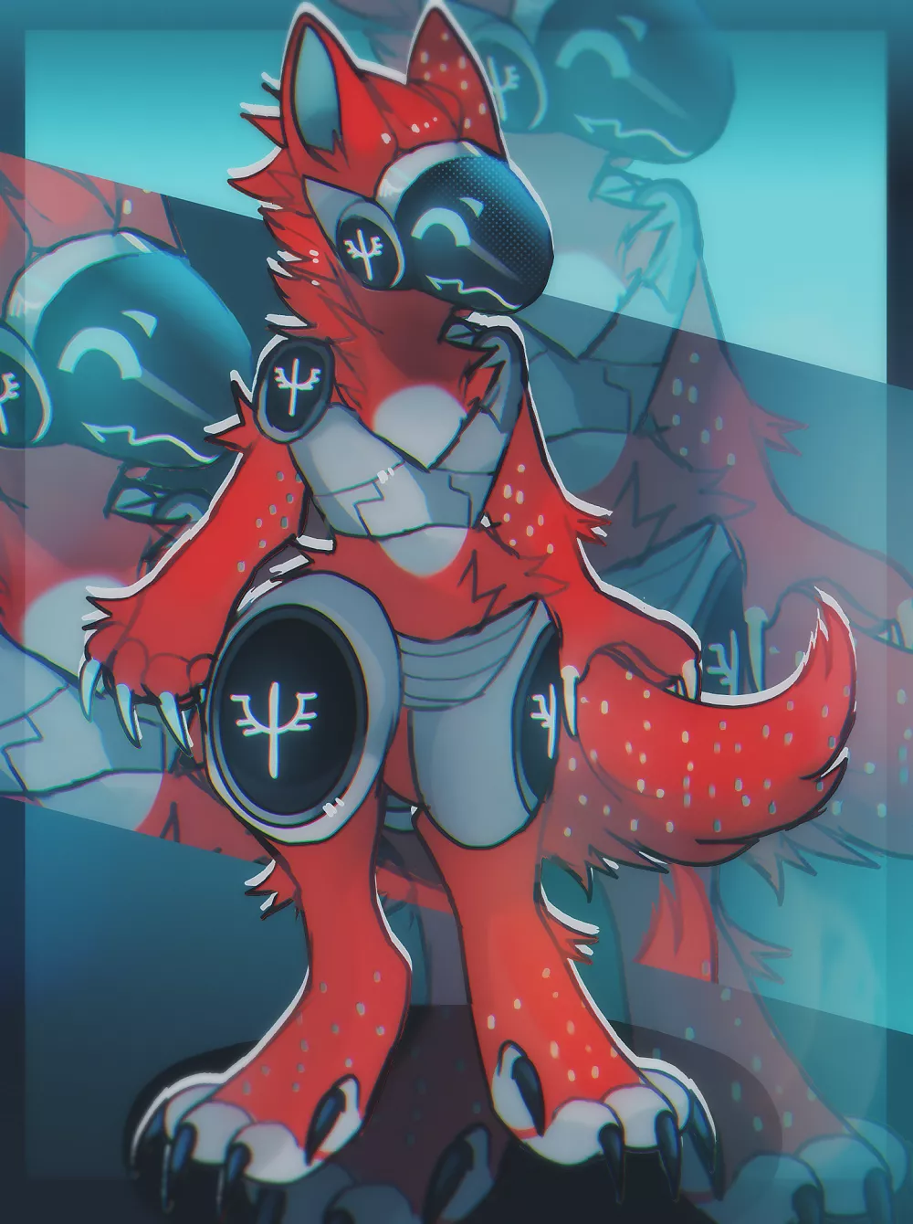 Protogen! (Art by me, character not mine) posted by momochaiix