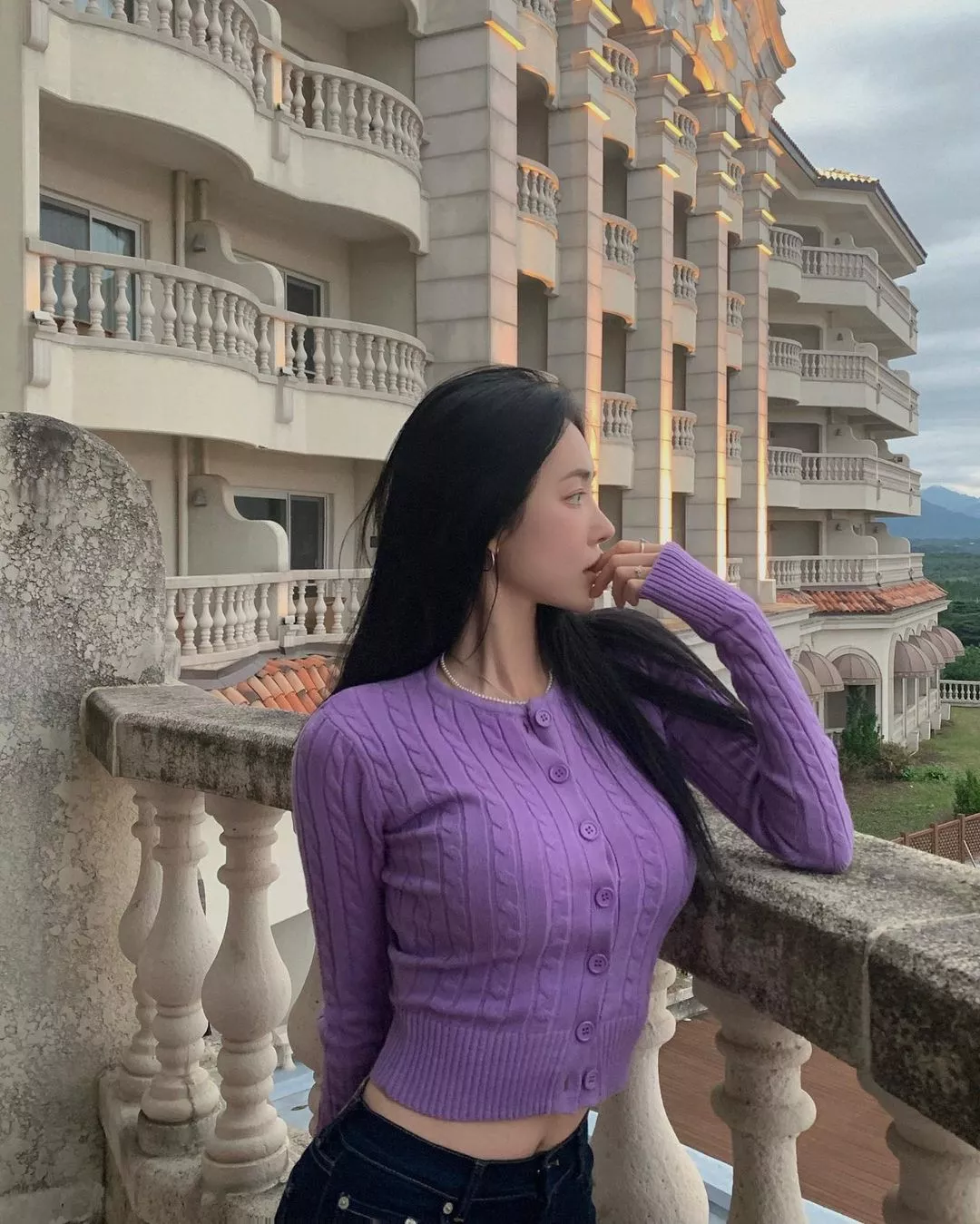 purple sweater posted by guanyinpusa