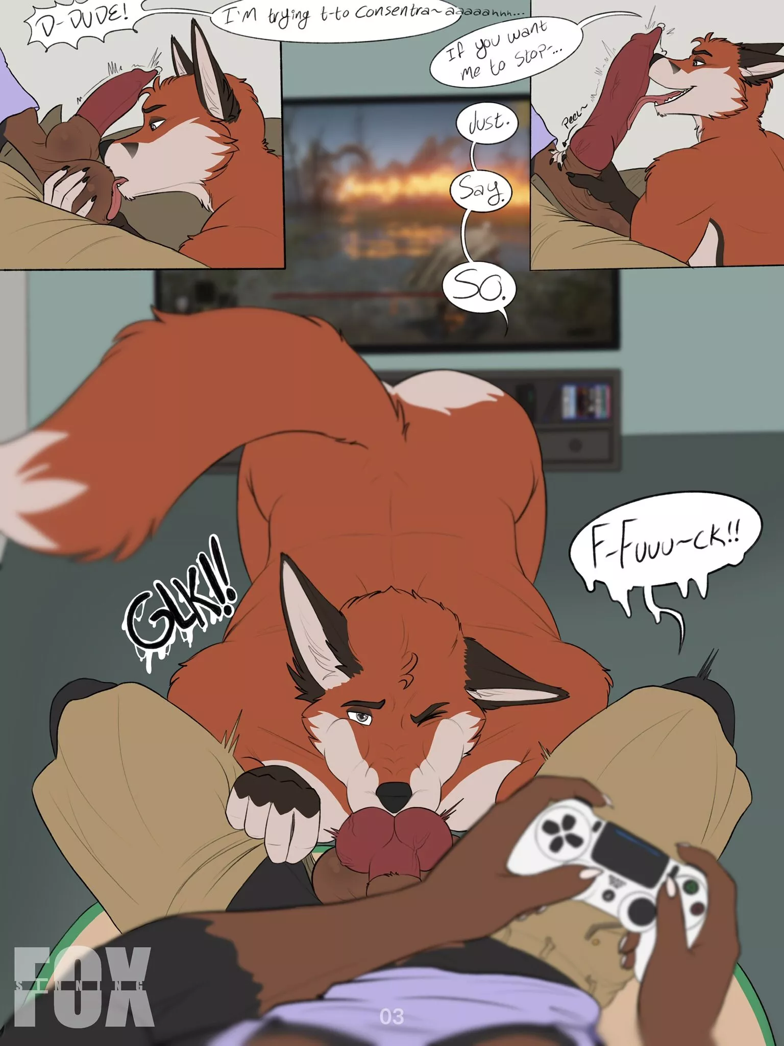 Pushing Buttons 3 (SinningFox) posted by TangentYoshi