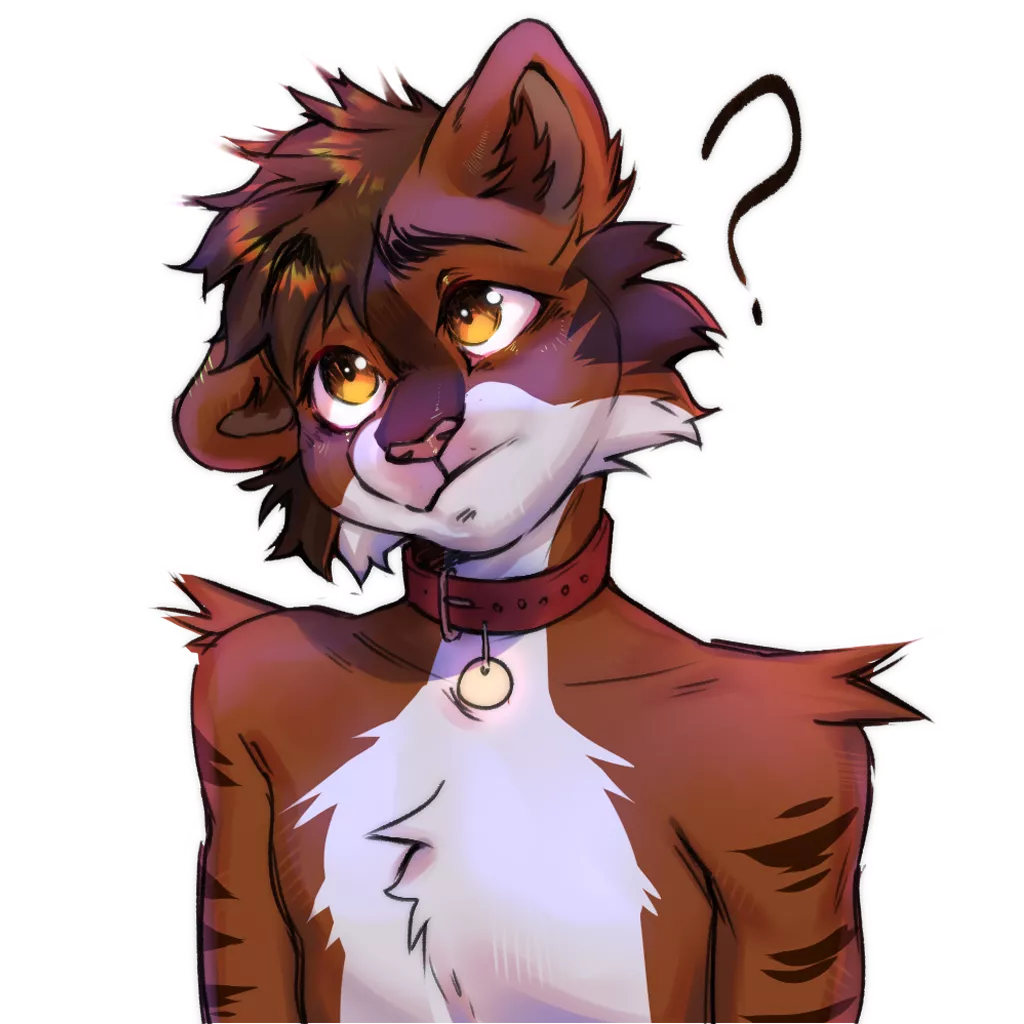 questioning catty sticker (art by me) posted by Gam1lka