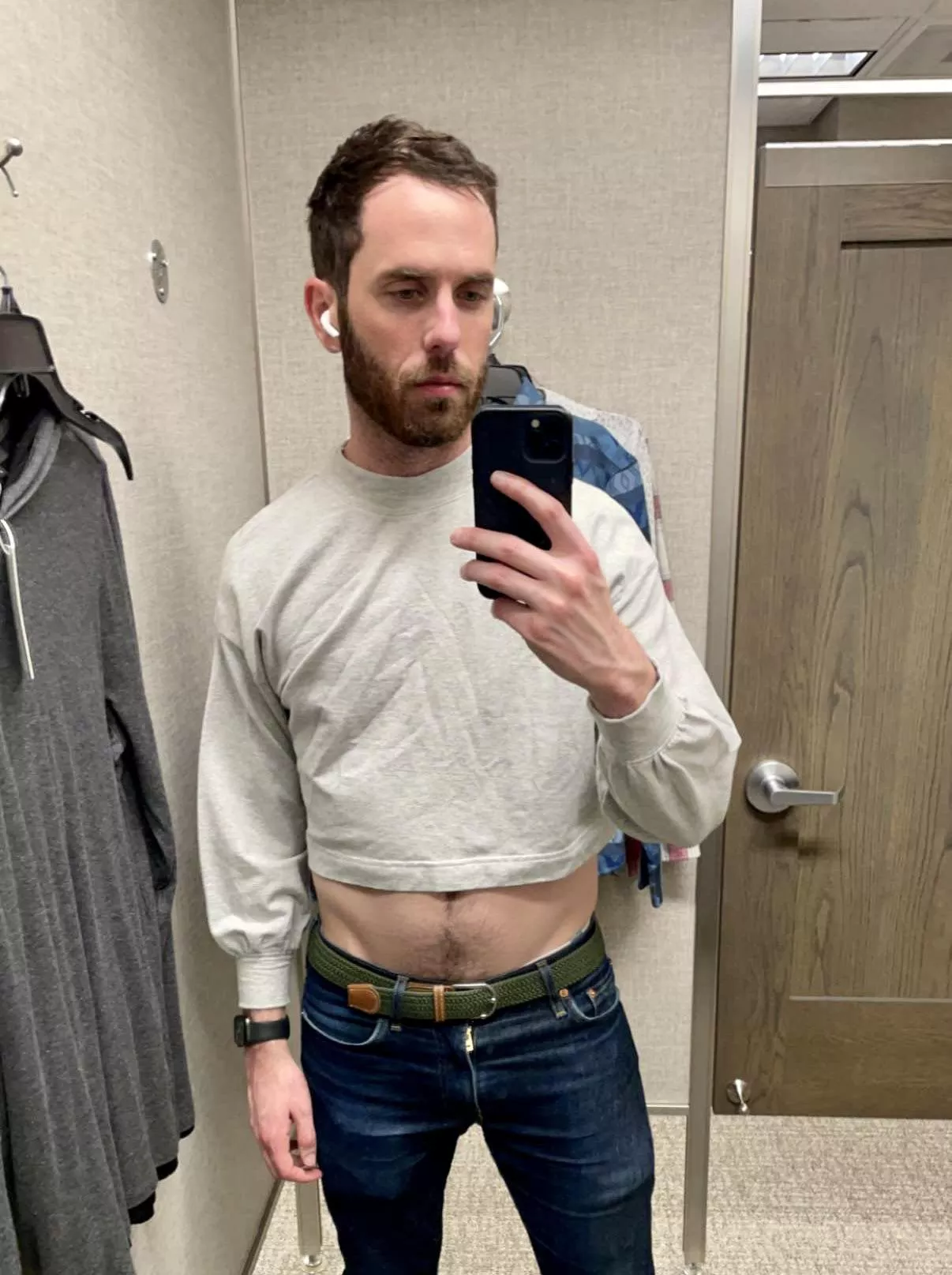 Randomly found at a Nordstrom and decided to try a crop top on for the first time posted by HomosexualAgenda23