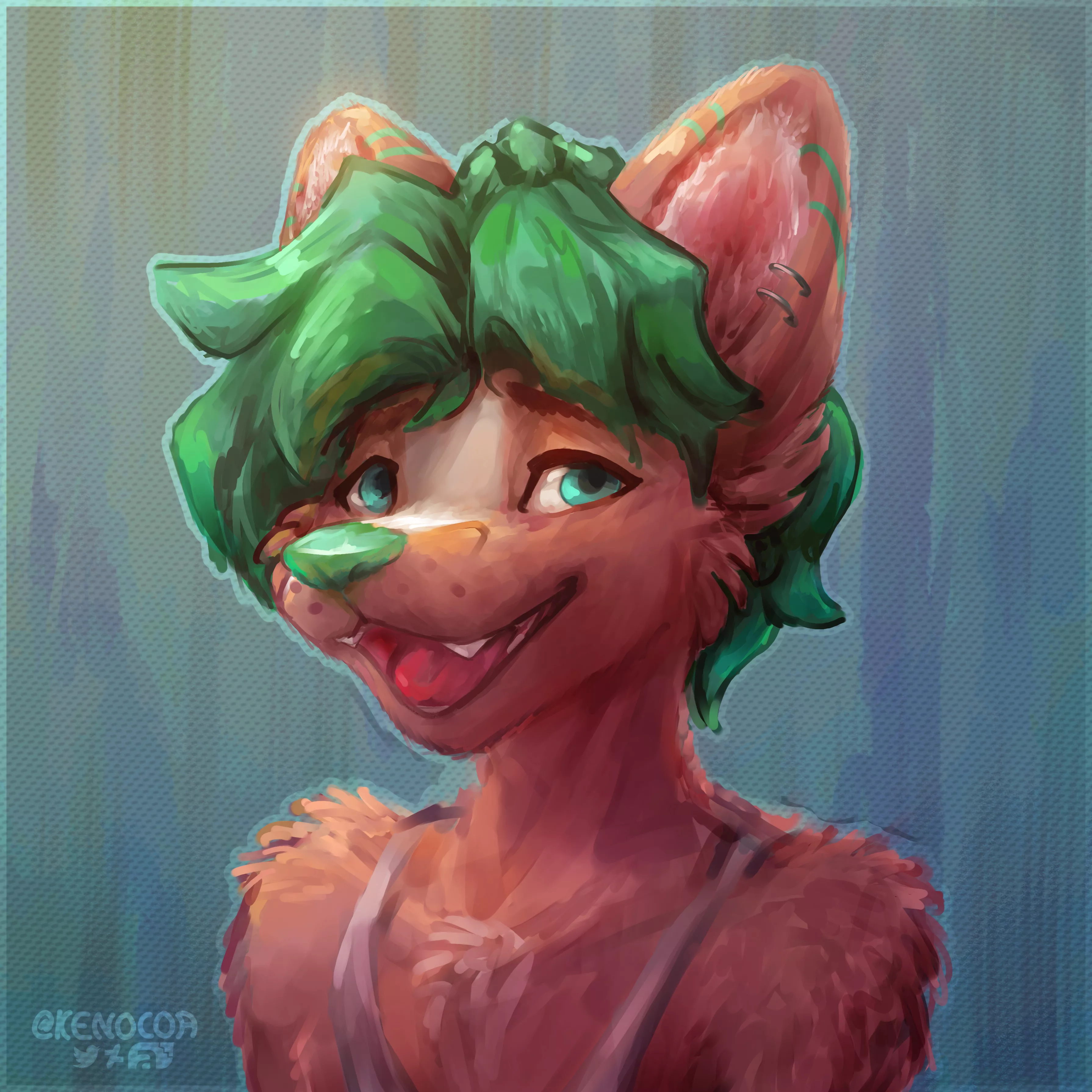 Really experimental painting thing 😳 (by me, @kenocoaa on twitter) posted by Kenocoa