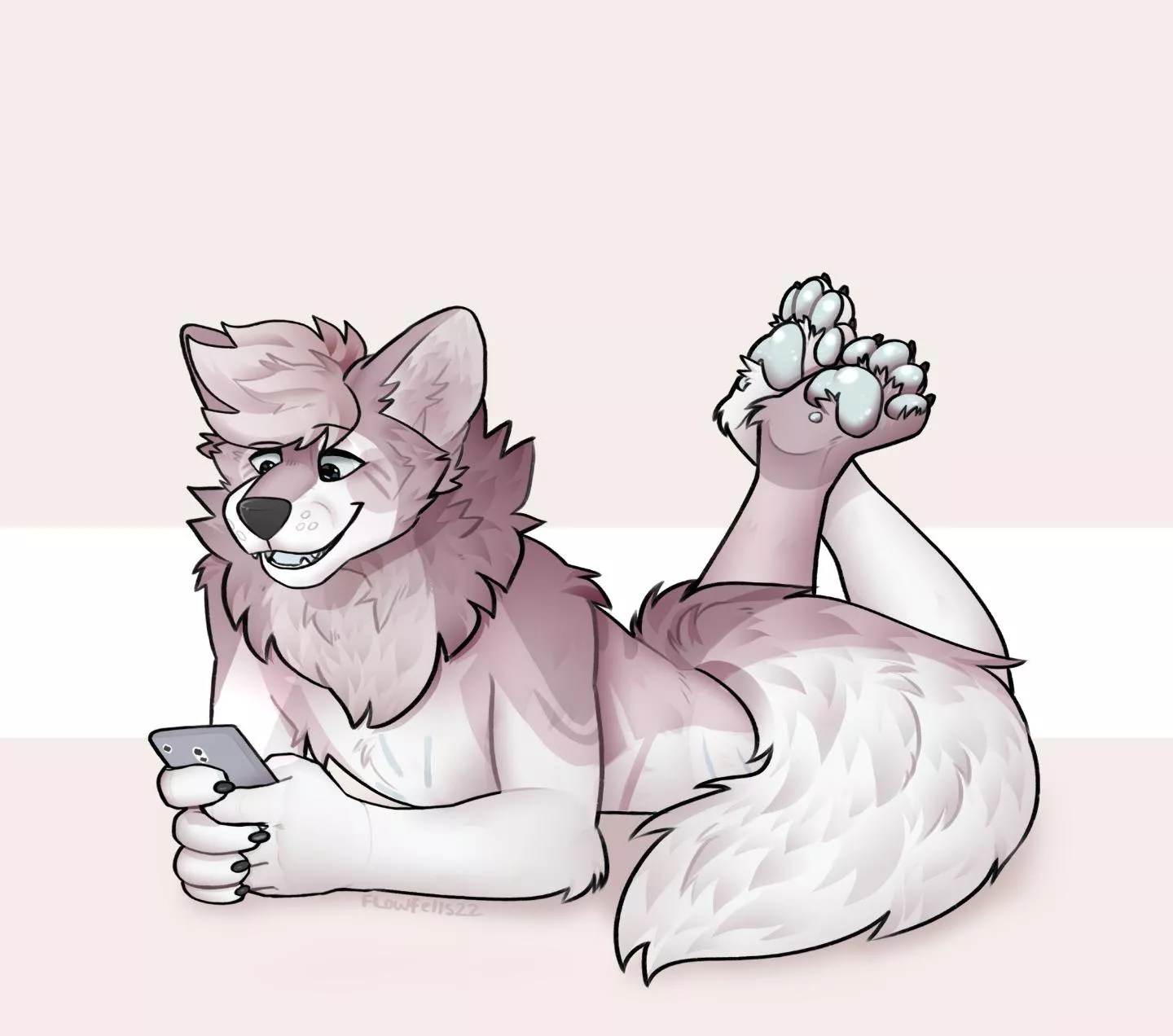 relaxing//art by me @flowfells on twitter posted by Flowfell