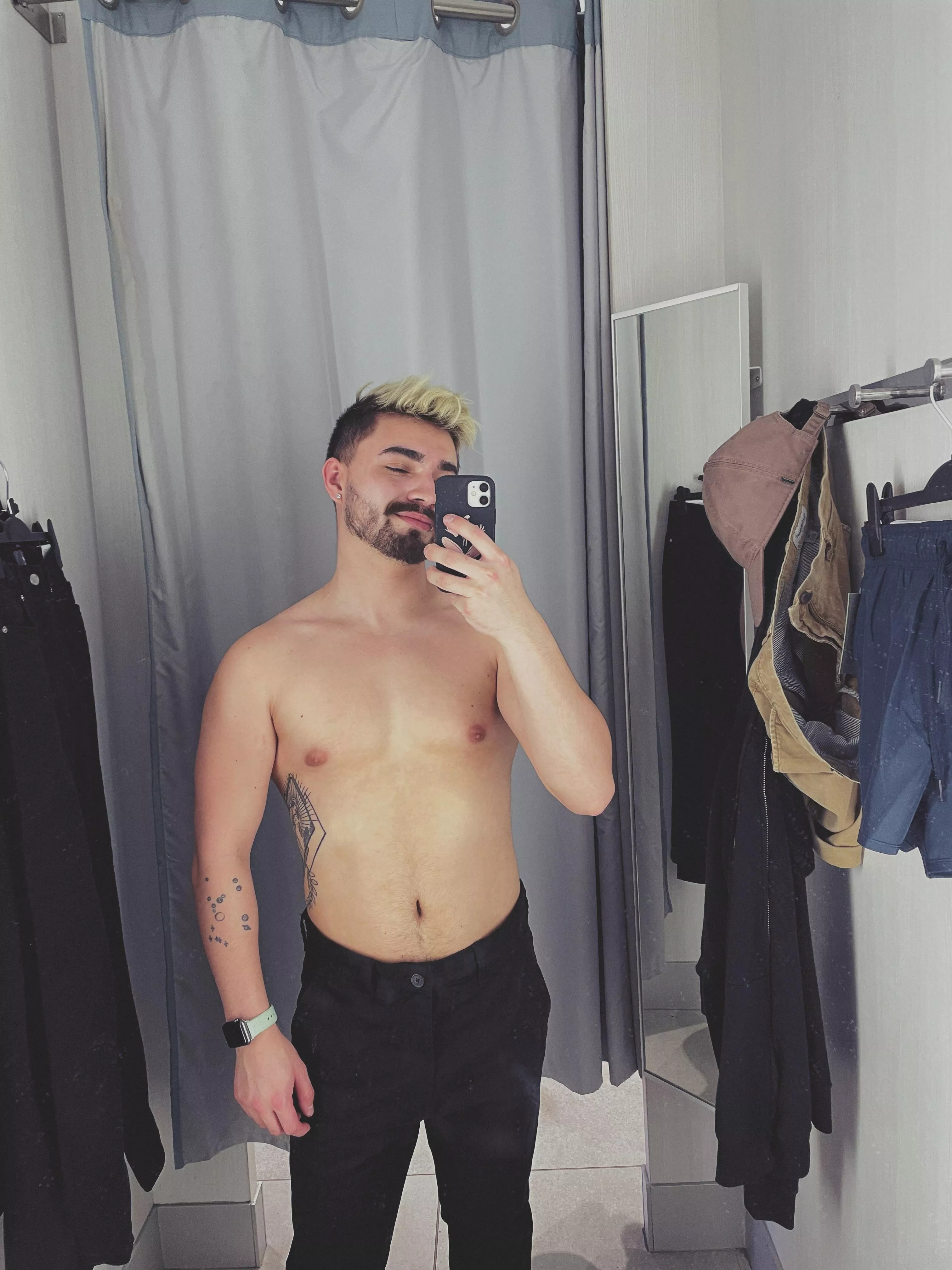 Should I keep trying on shirts or is this a good look? posted by DadOfPlants