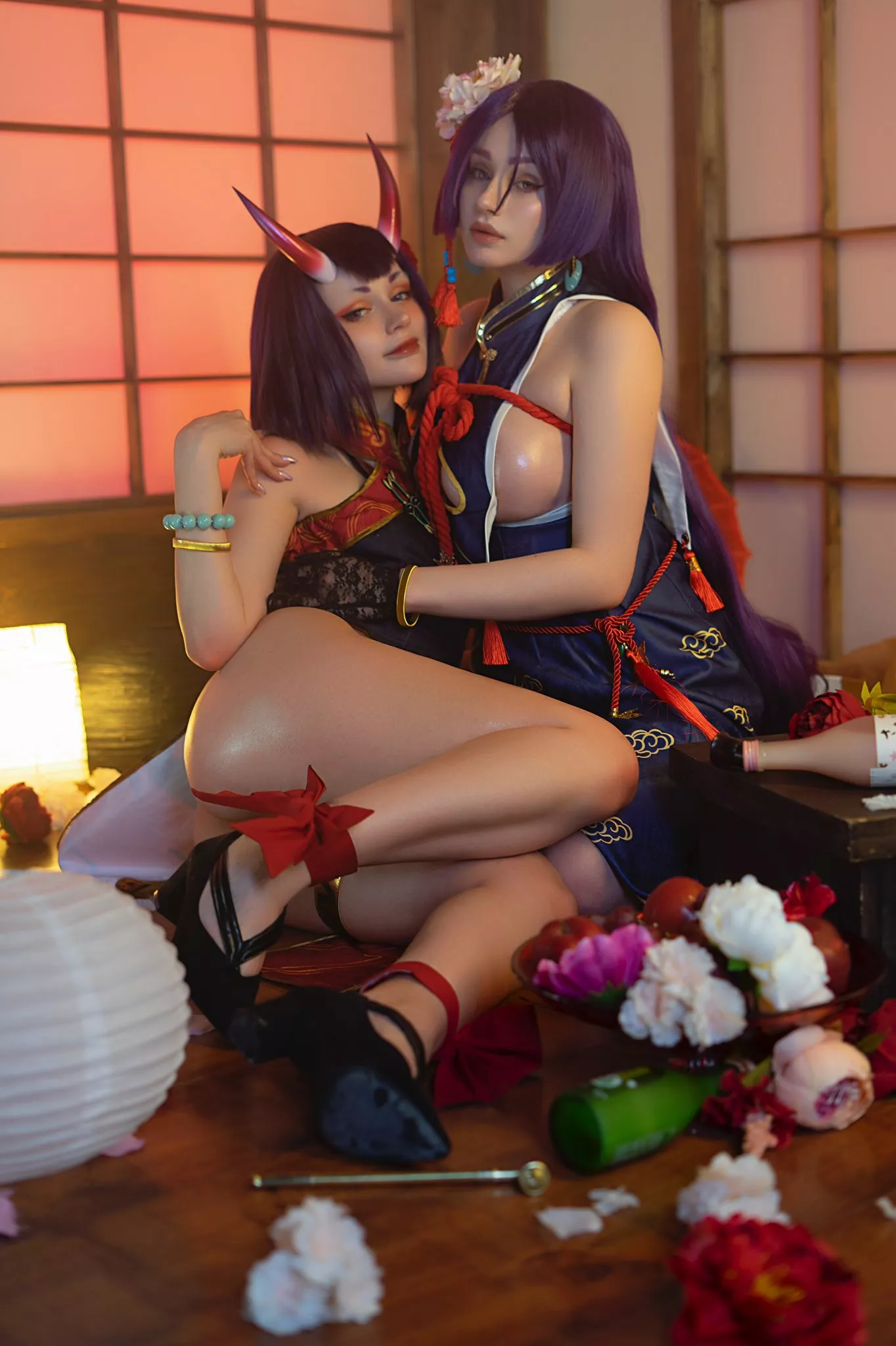 Shuten Douji (Alcoholy) Minamoto no Raikou (Shadory) Fate Grand Order posted by NeutronJZ