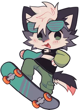 Skating! (OC and art mine!) posted by ZombieWolf3ds