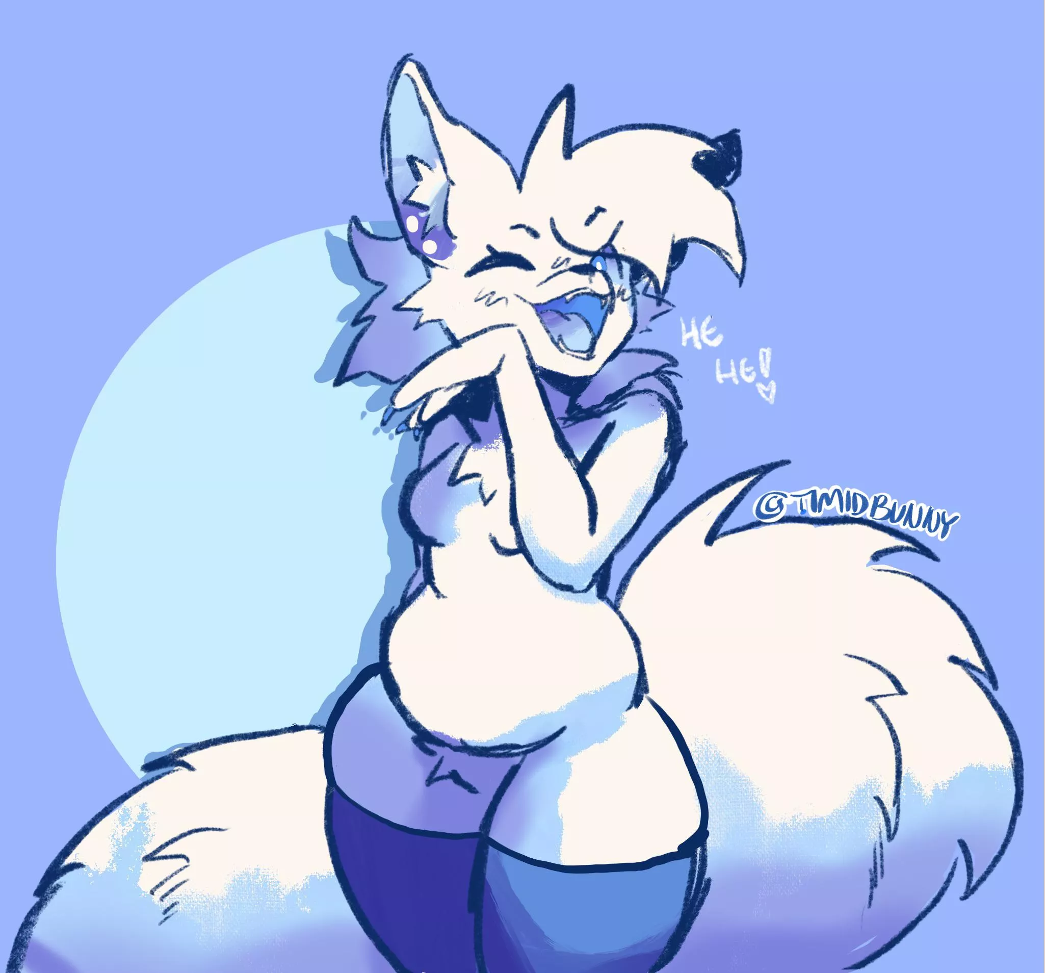 Sly fox ❄️ (art by me) posted by Timidbvvnny